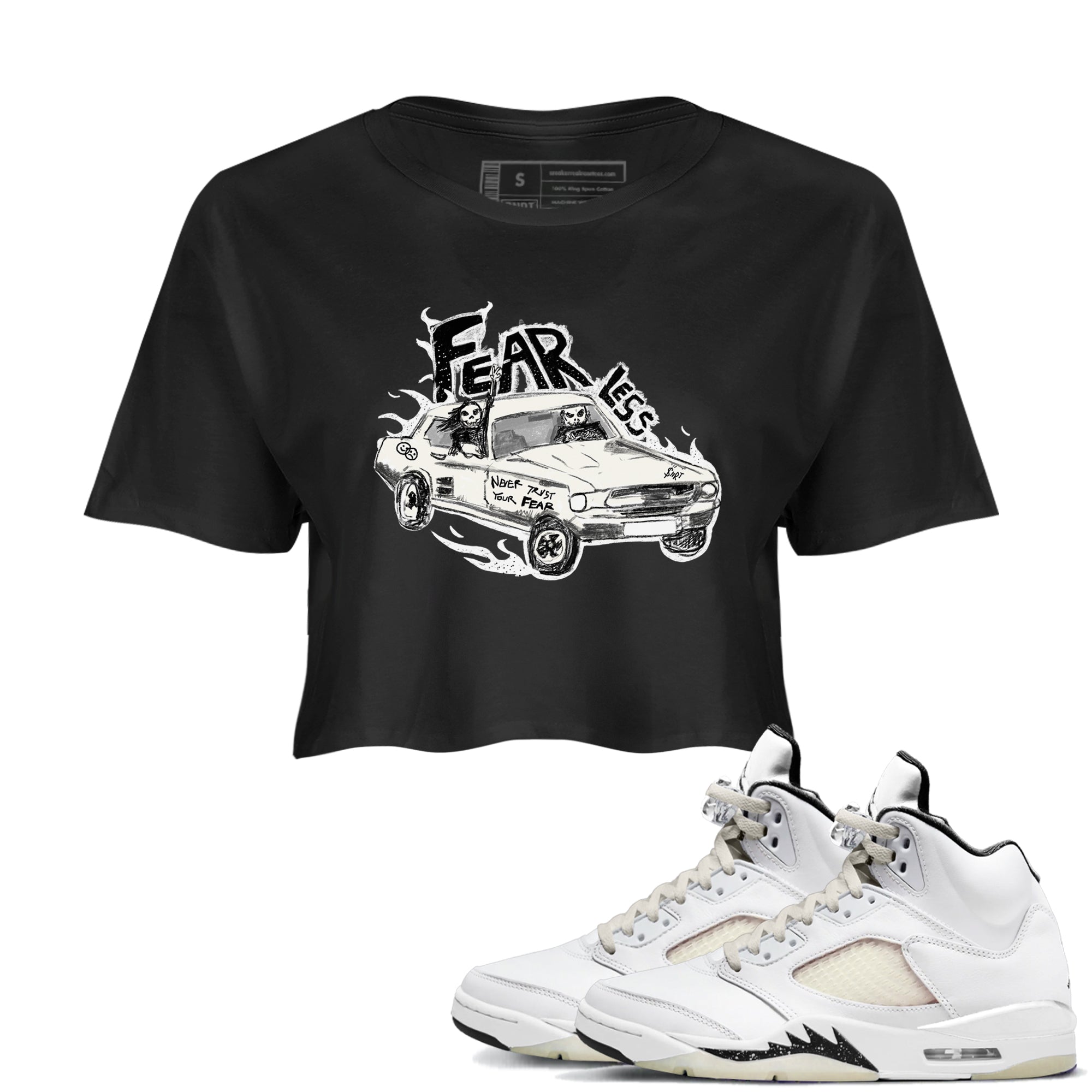 Fearless Car snkmatch Women's Top - Air Jordan 5 Sail