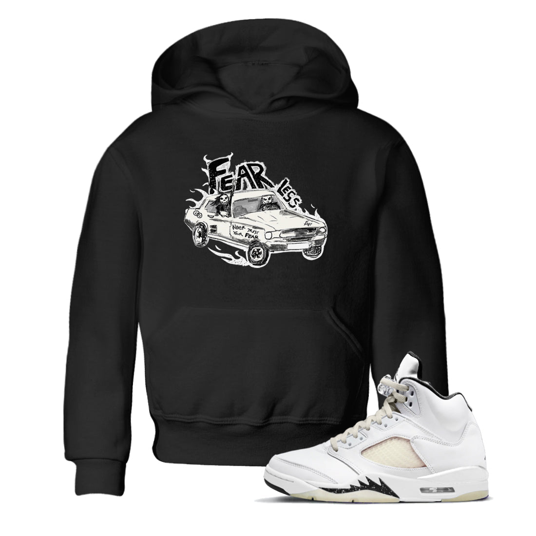 Fearless Car snkmatch Tees Kids - Air Jordan 5 Sail