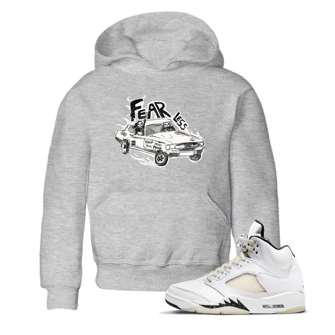 Fearless Car snkmatch Tees Kids - Air Jordan 5 Sail