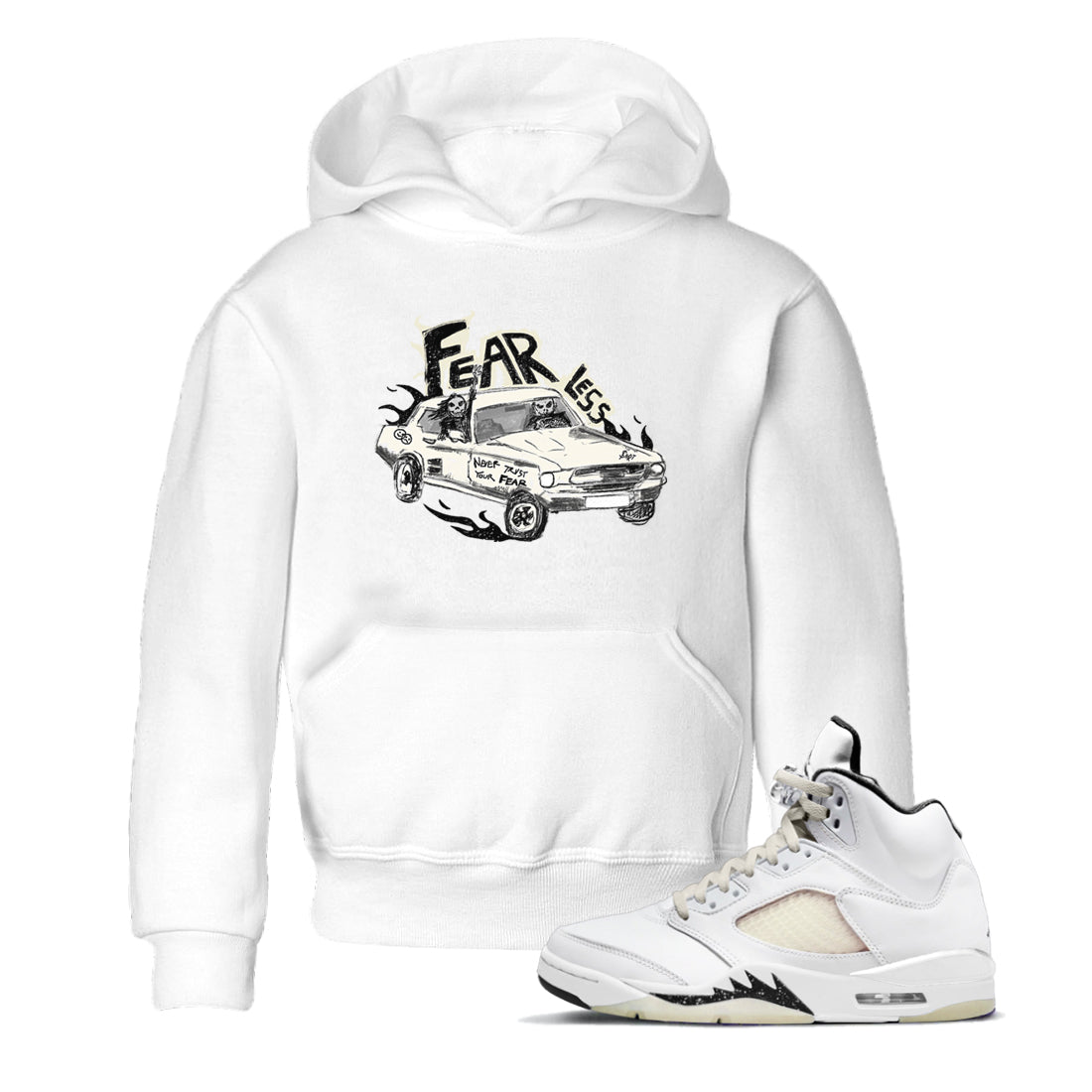 Fearless Car snkmatch Tees Kids - Air Jordan 5 Sail