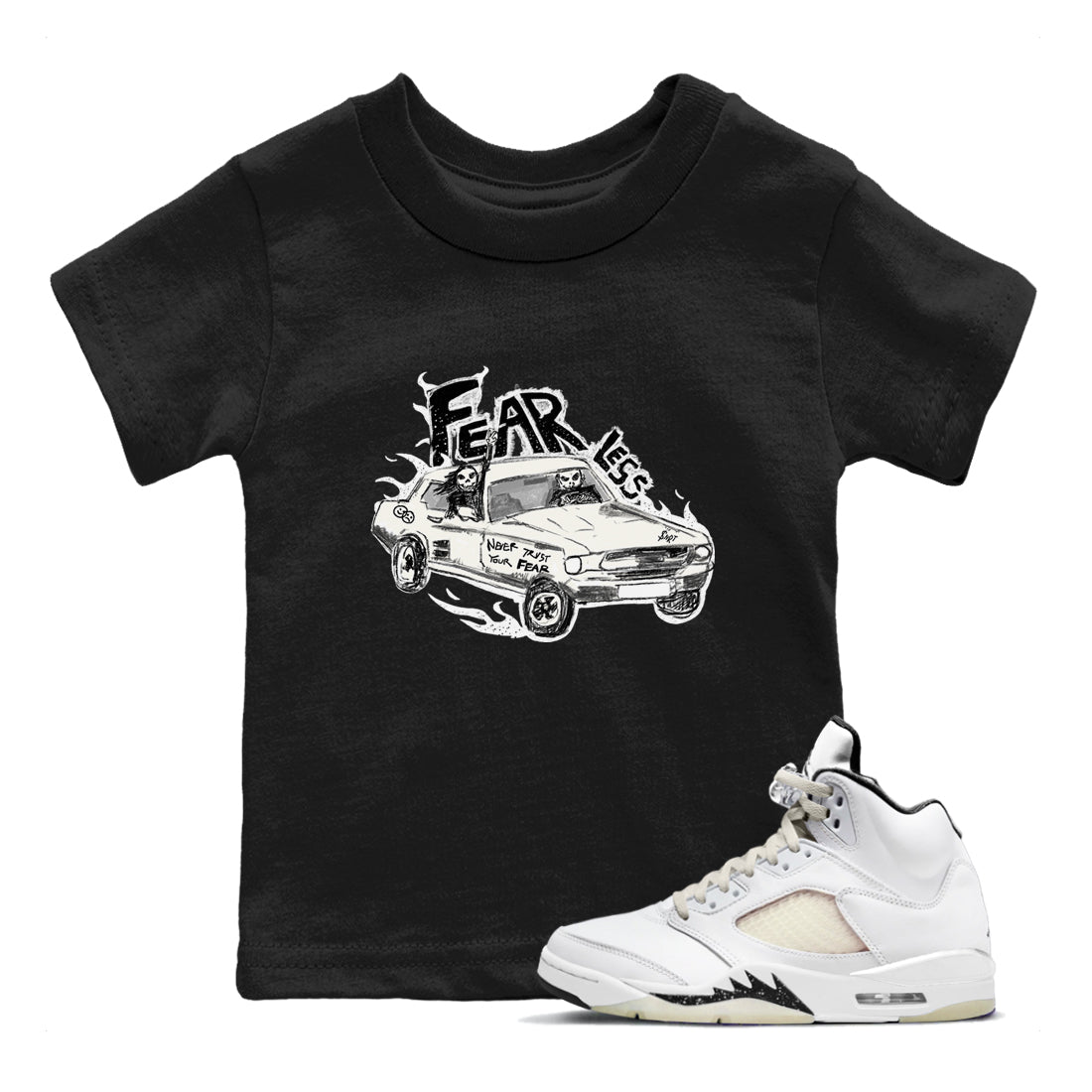 Fearless Car snkmatch Tees Kids - Air Jordan 5 Sail