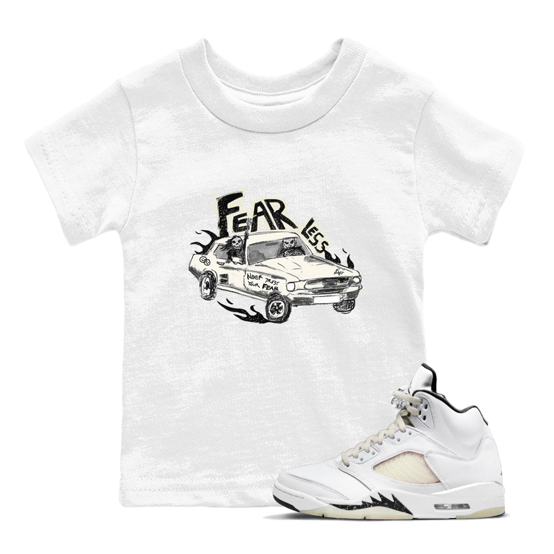 Fearless Car snkmatch Tees Kids - Air Jordan 5 Sail