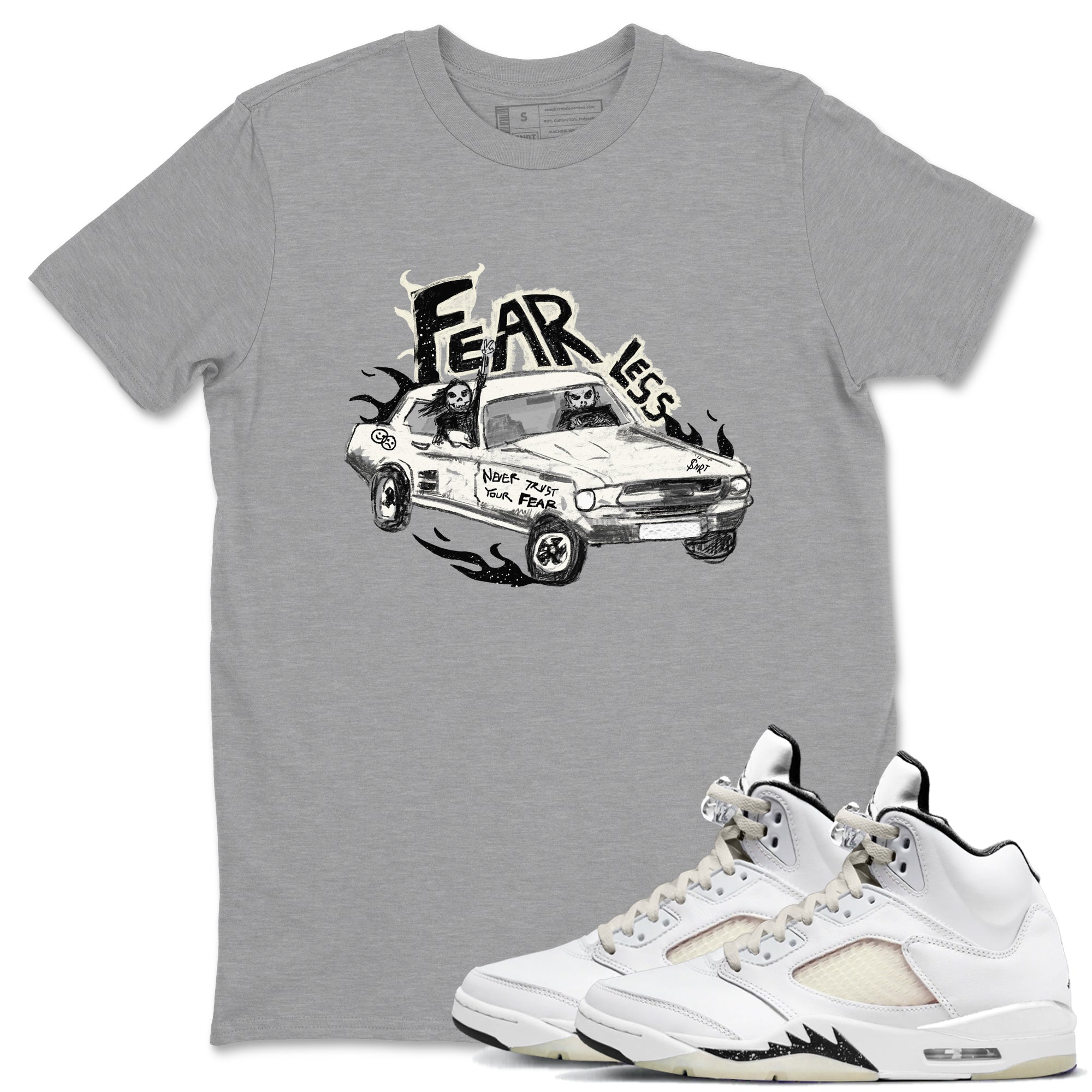 Fearless Car snkmatch Tees - Air Jordan 5 Sail
