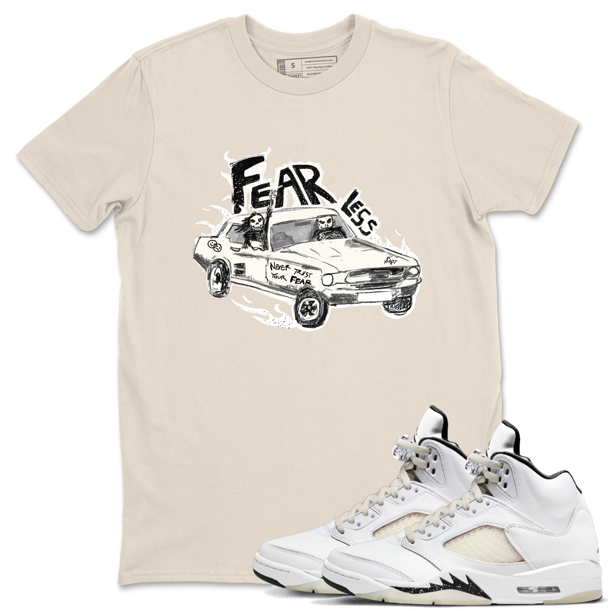 Fearless Car snkmatch Tees - Air Jordan 5 Sail