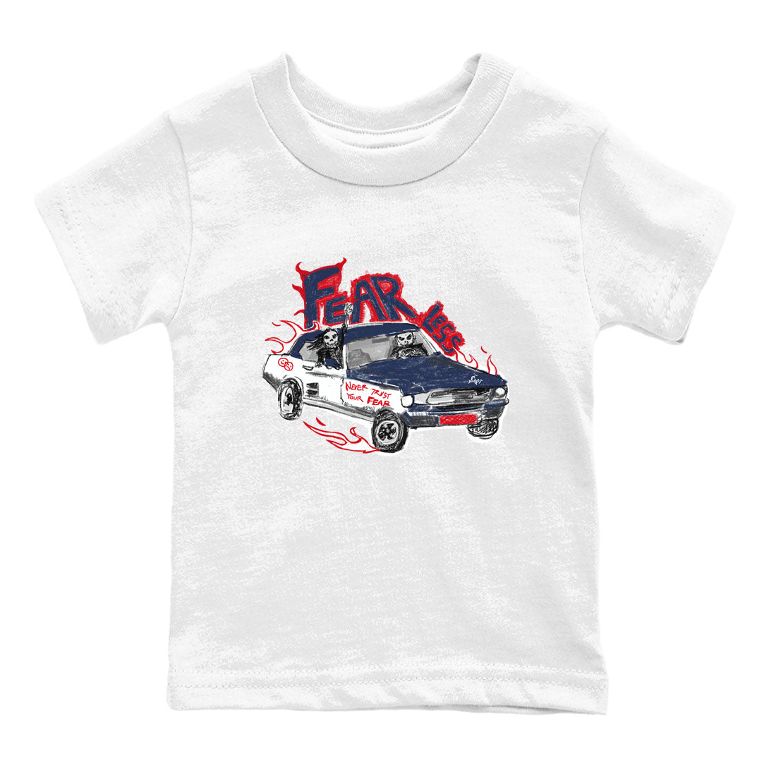 Fearless Car snkmatch Tees Kids - Air Jordan 6 White And Midnight Navy
