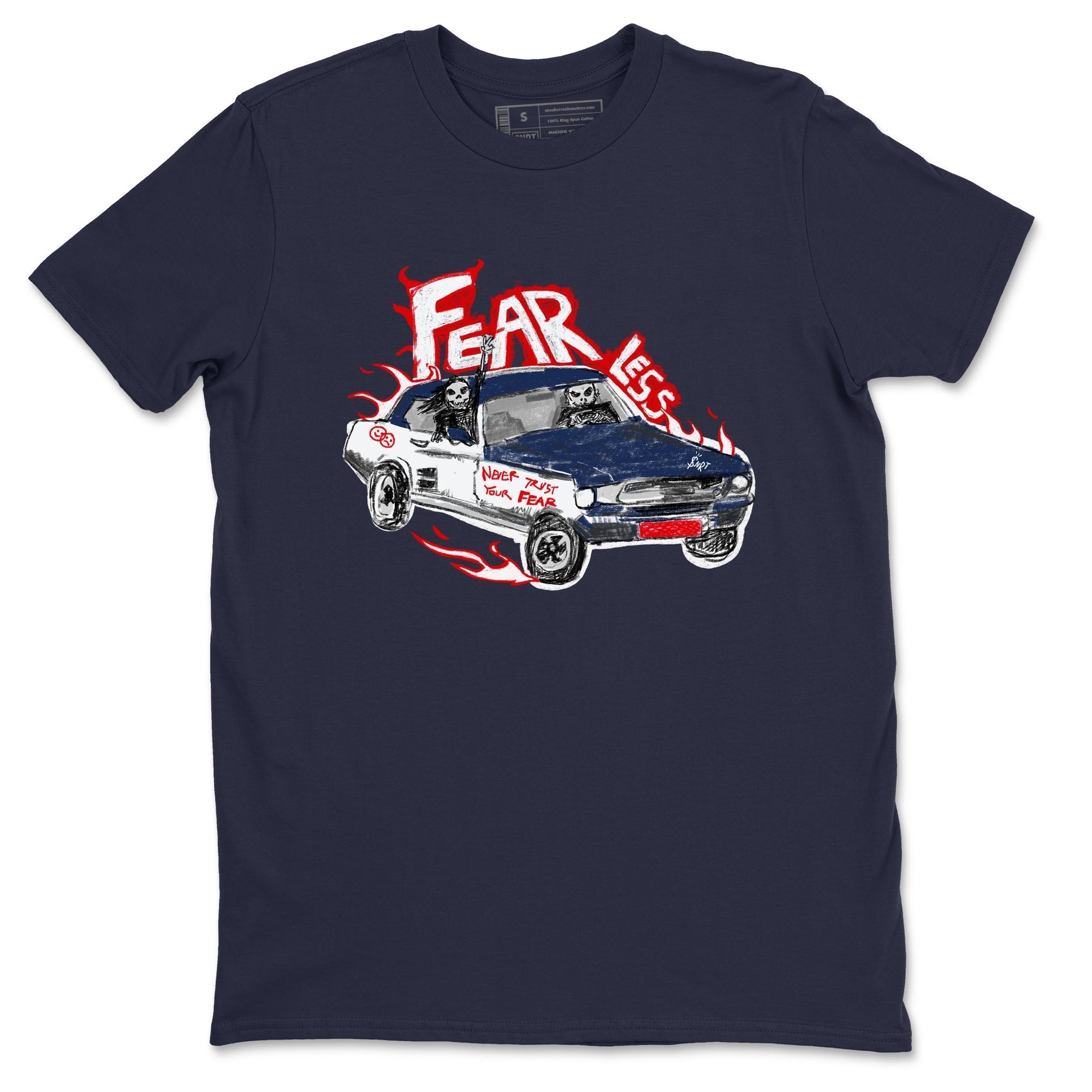 Fearless Car snkmatch Tees - Air Jordan 6 White And Midnight Navy