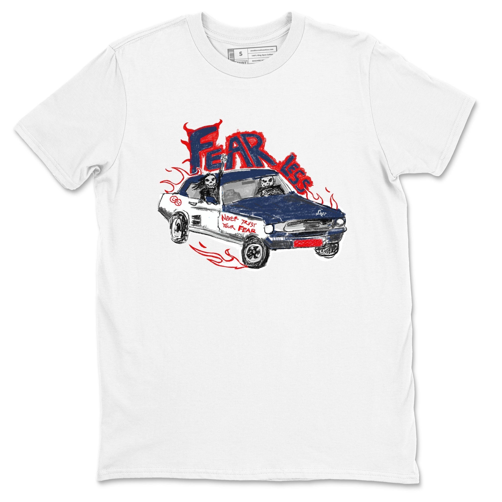 Fearless Car snkmatch Tees - Air Jordan 6 White And Midnight Navy
