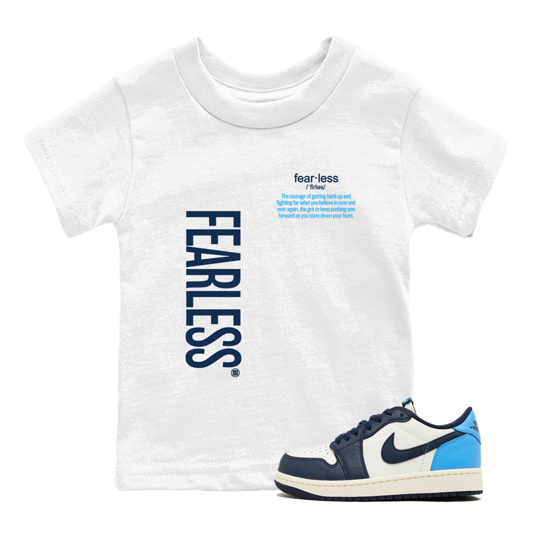 Fearless Definition snkmatch Tees Kids - Air Jordan 1 Obsidian
