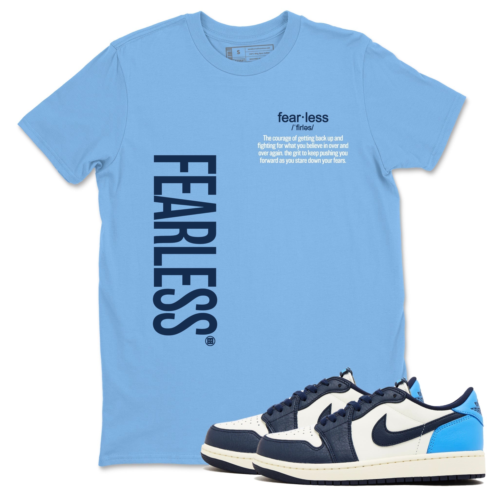 Fearless Definition snkmatch Tees - Air Jordan 1 Obsidian