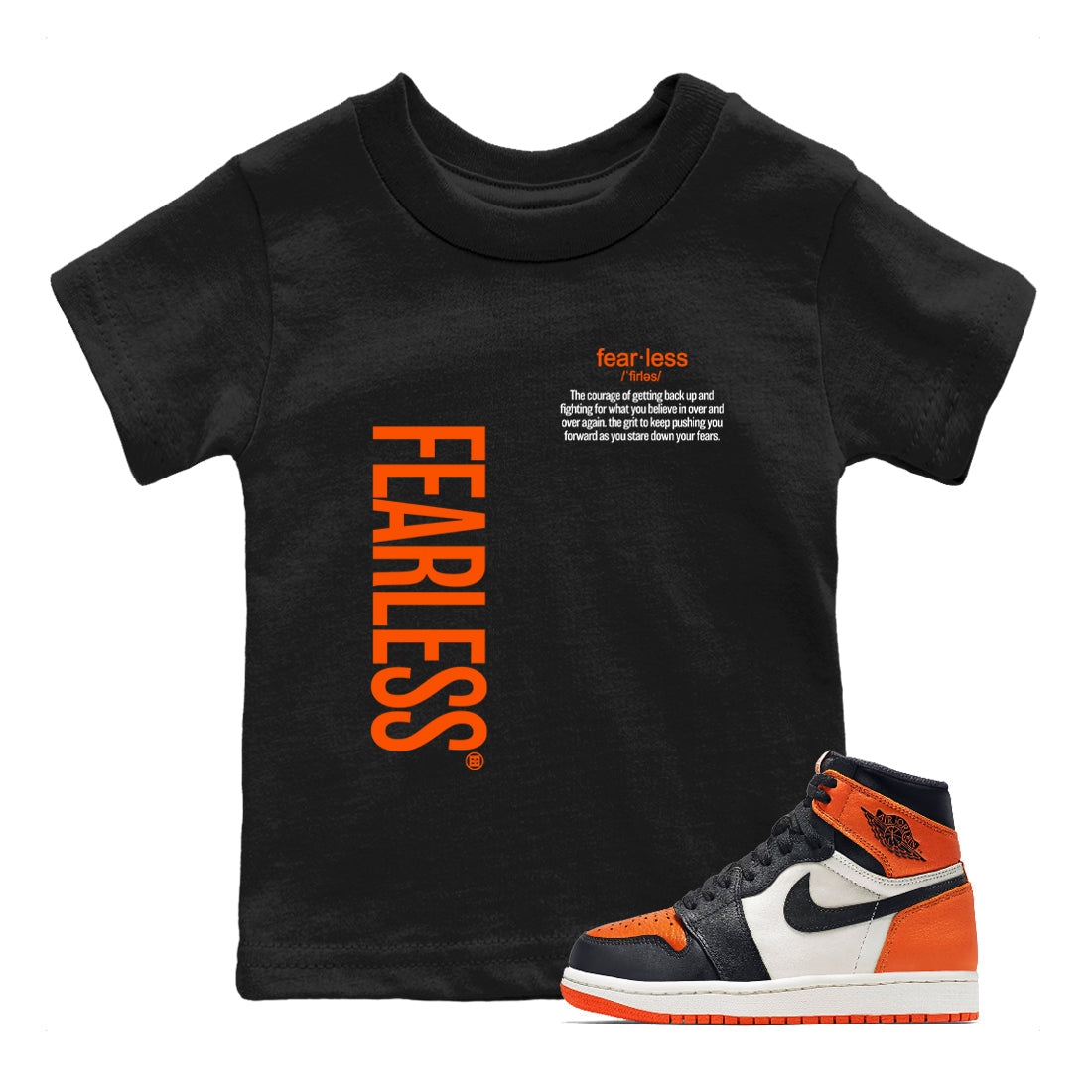 Fearless Definition snkmatch Tees Kids - Air Jordan 1 Shattered Backboard