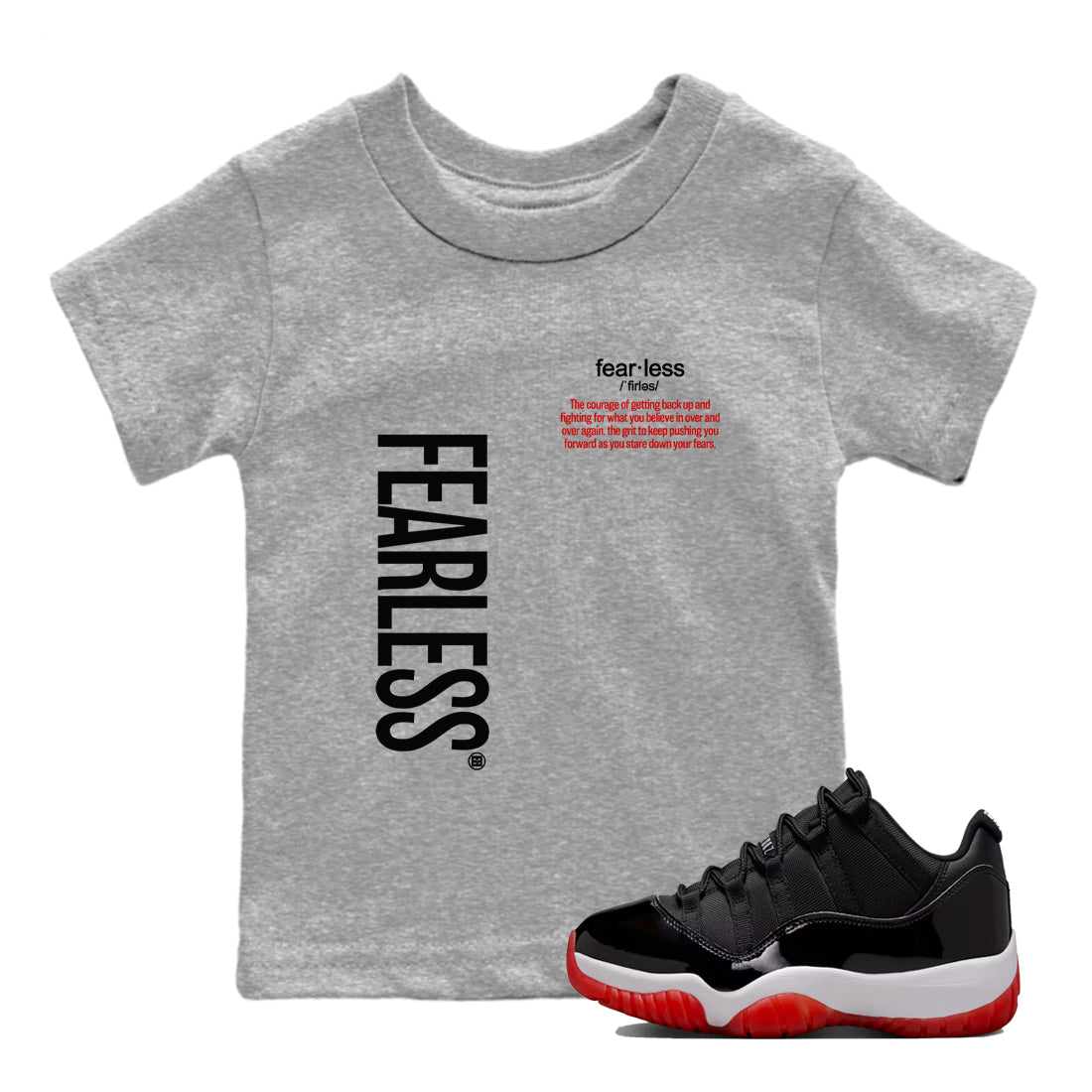 Fearless Definition snkmatch Tees Kids - Air Jordan 11 Bred