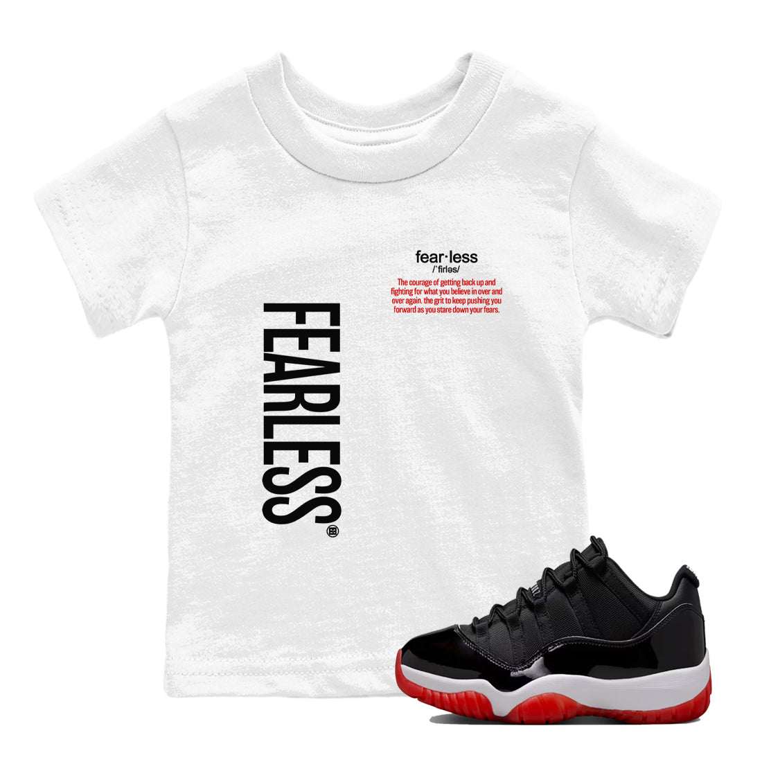 Fearless Definition snkmatch Tees Kids - Air Jordan 11 Bred