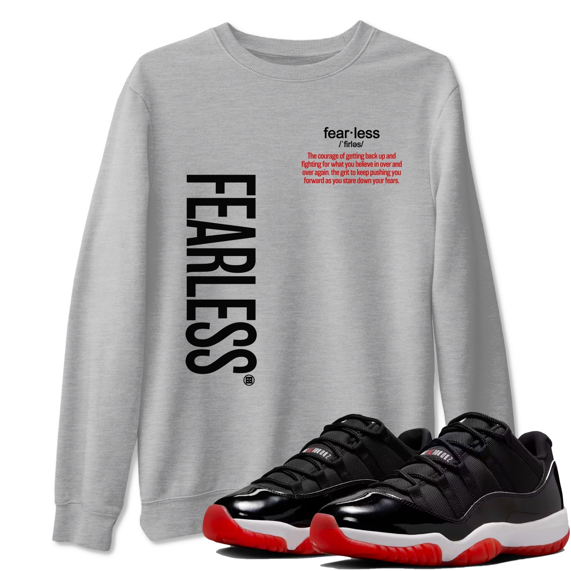 Fearless Definition snkmatch Tees - Air Jordan 11 Bred