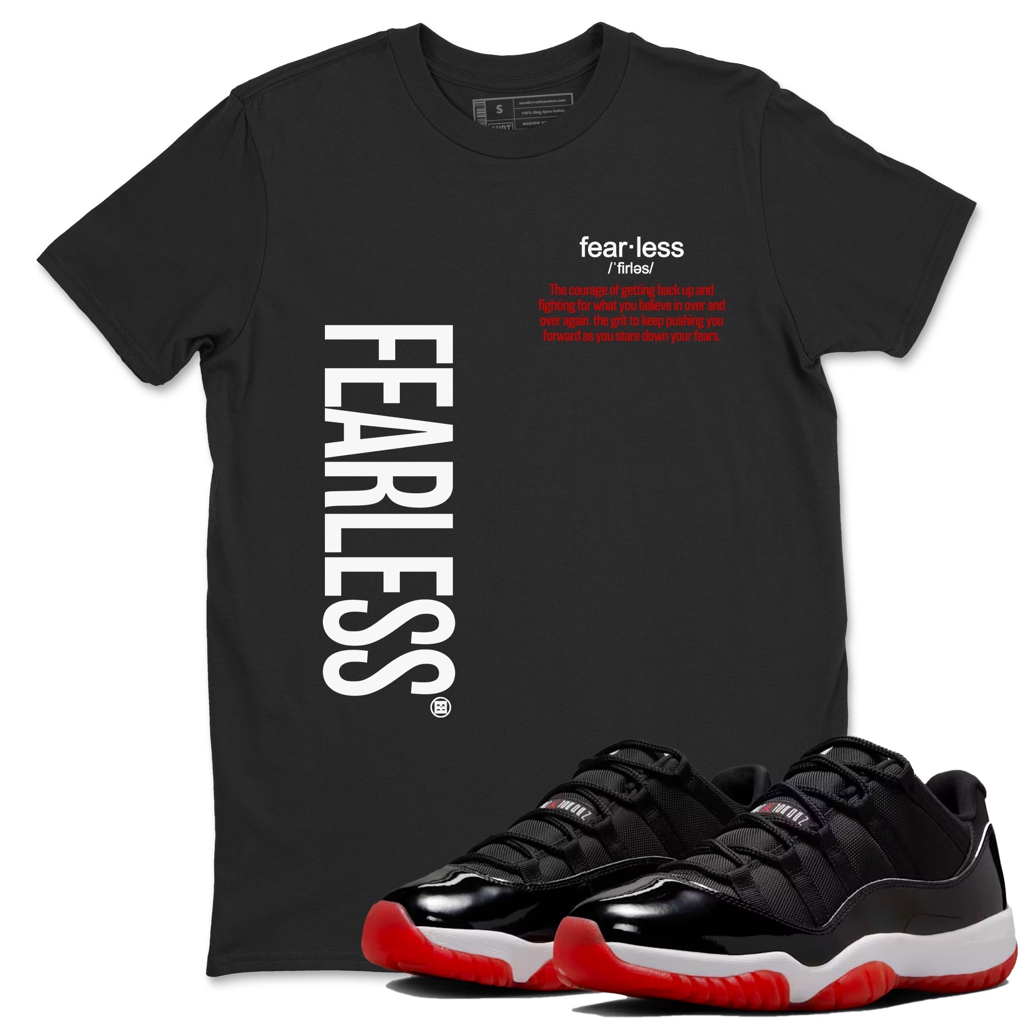 Fearless Definition snkmatch Tees - Air Jordan 11 Bred