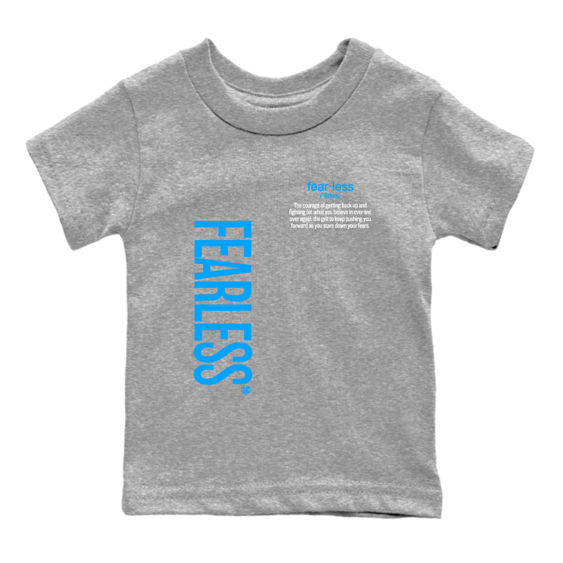 Fearless Definition snkmatch Tees Kids - Air Jordan 12 White and University Blue