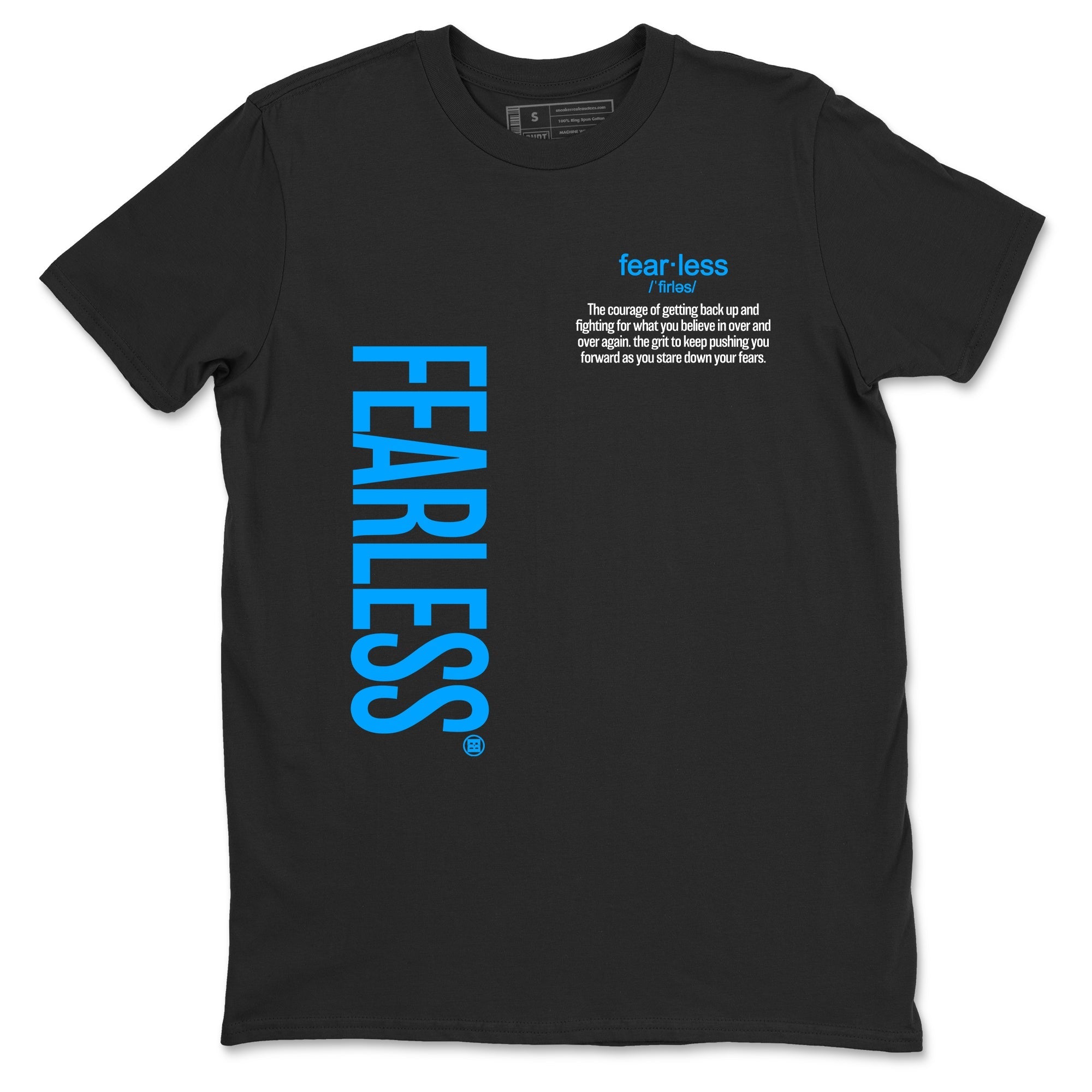 Fearless Definition snkmatch Tees - Air Jordan 12 White and University Blue