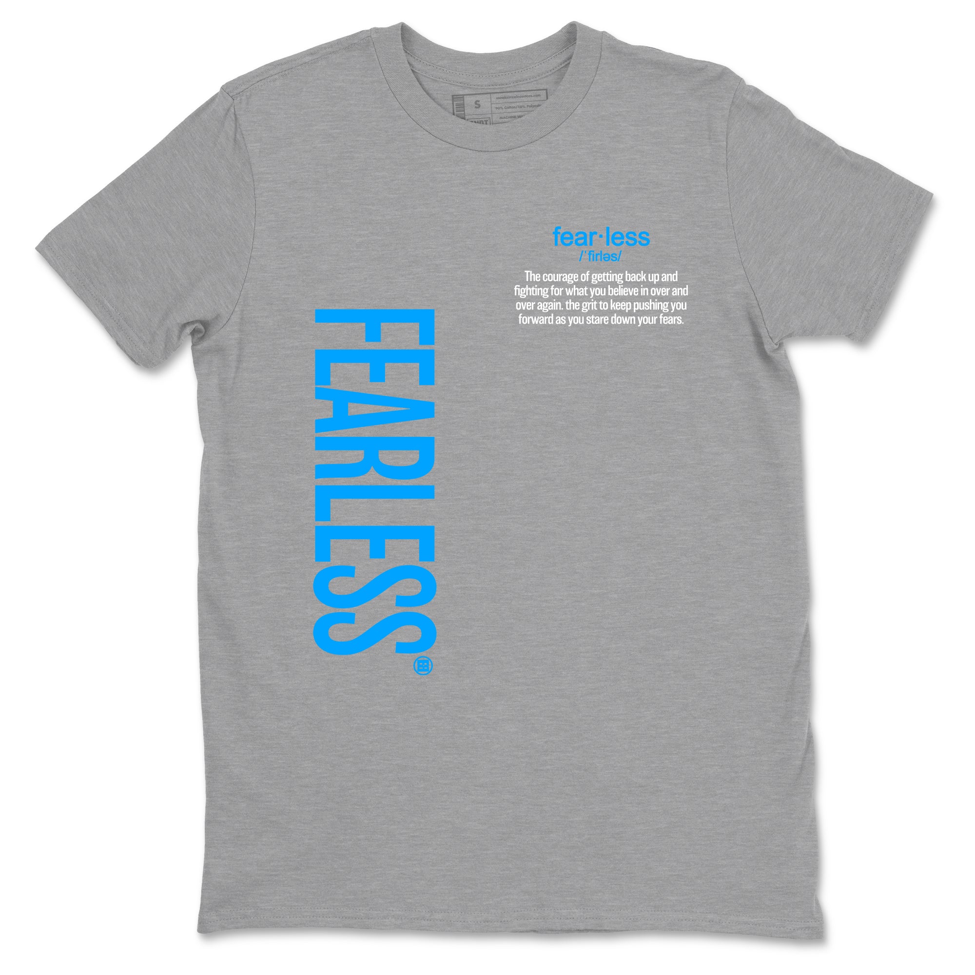 Fearless Definition snkmatch Tees - Air Jordan 12 White and University Blue