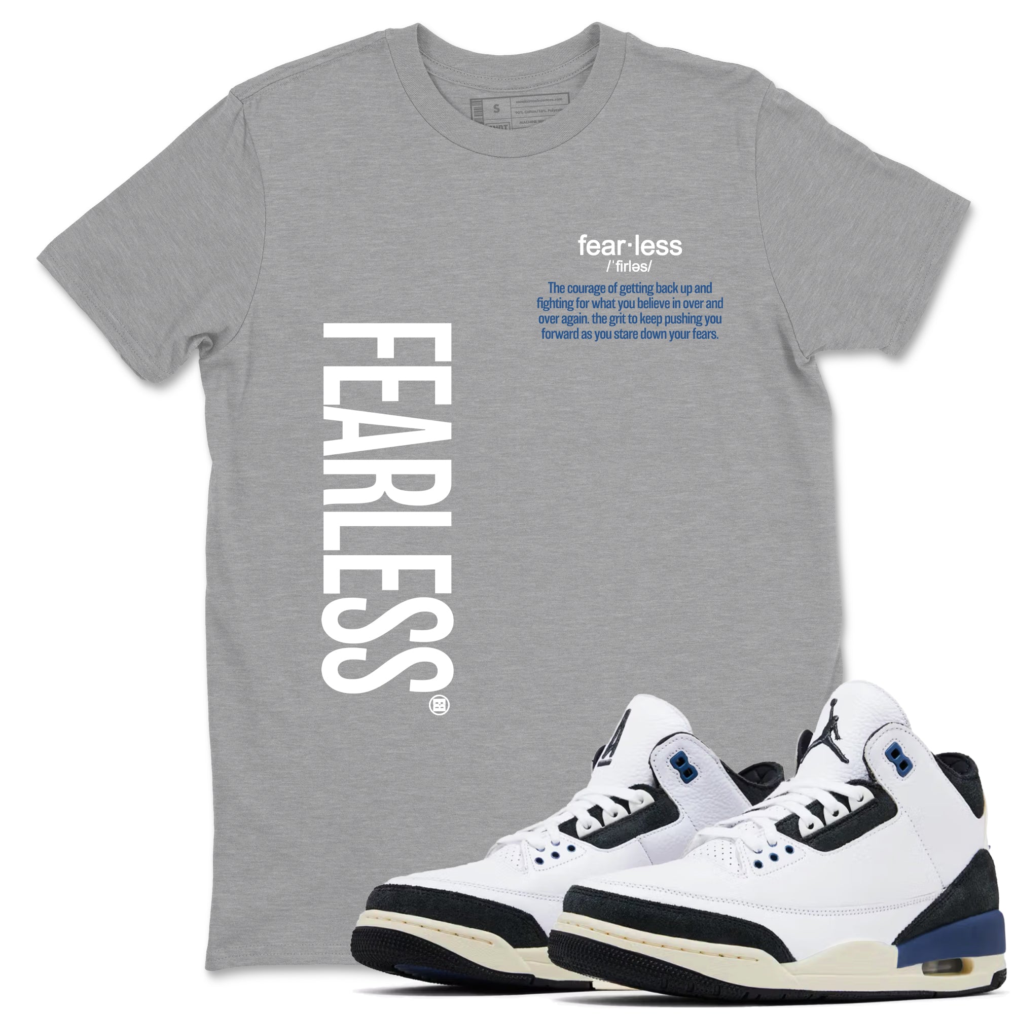 Fearless Definition snkmatch Tees - Air Jordan 3 A Ma Maniere x Diffused Blue