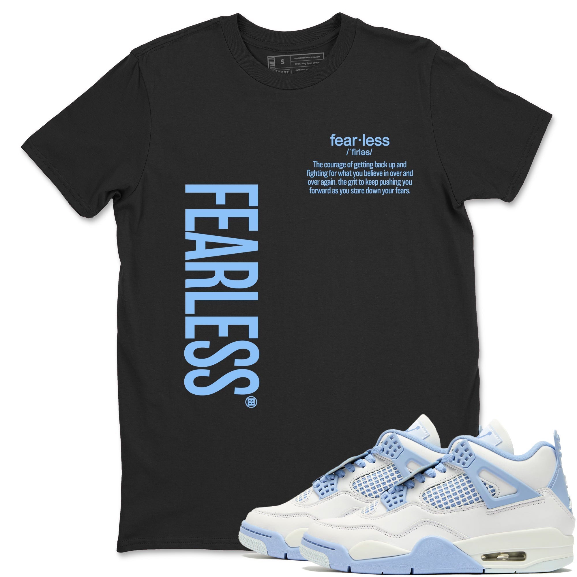 Fearless Definition snkmatch Tees - Air Jordan 4 Forget Me Not