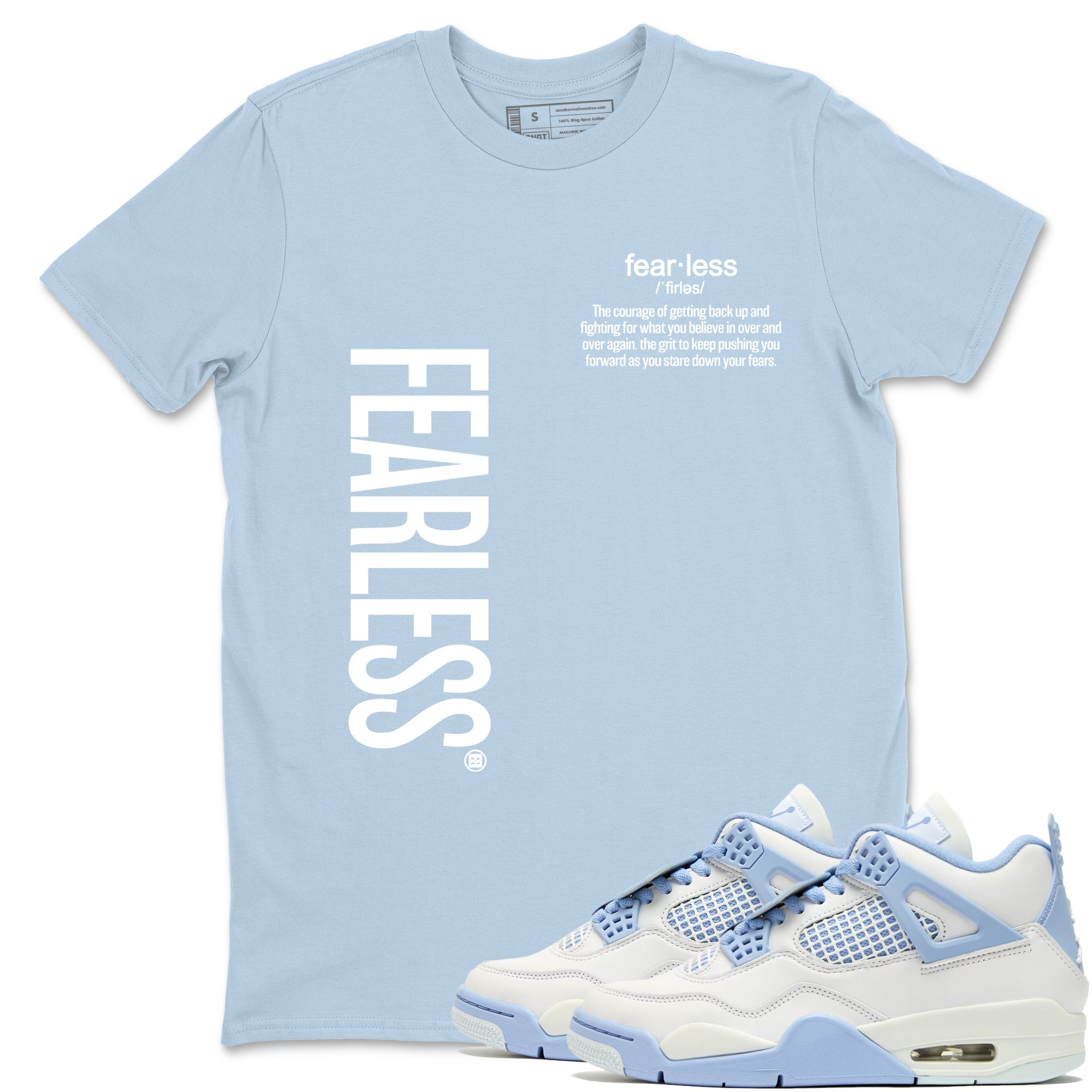 Fearless Definition snkmatch Tees - Air Jordan 4 Forget Me Not