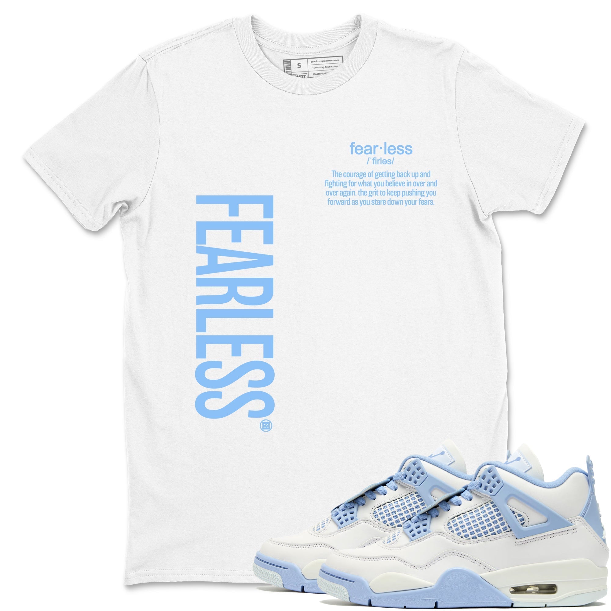 Fearless Definition snkmatch Tees - Air Jordan 4 Forget Me Not