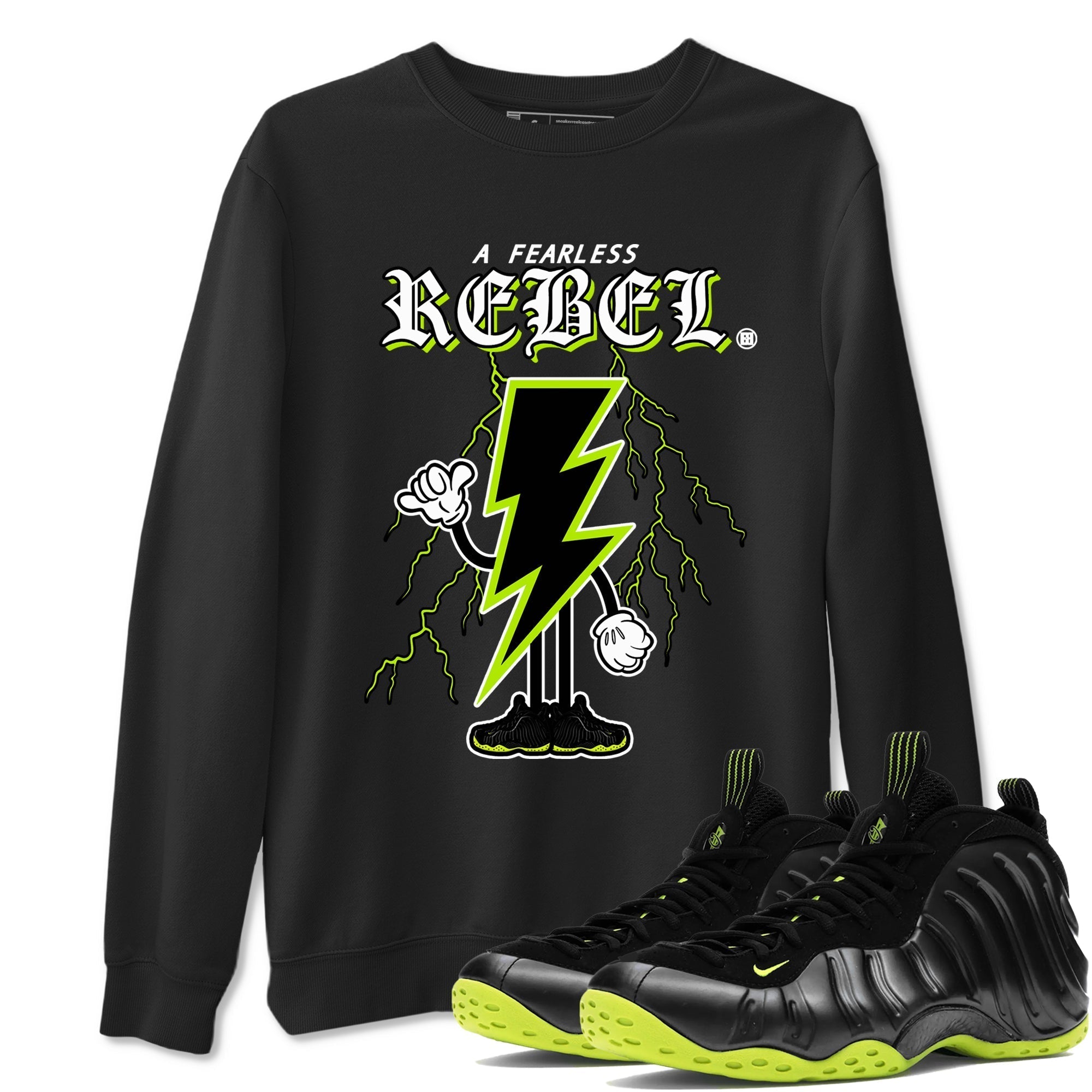 Fearless Rebel snkmatch Tees - Air Foamposite One Black Volt