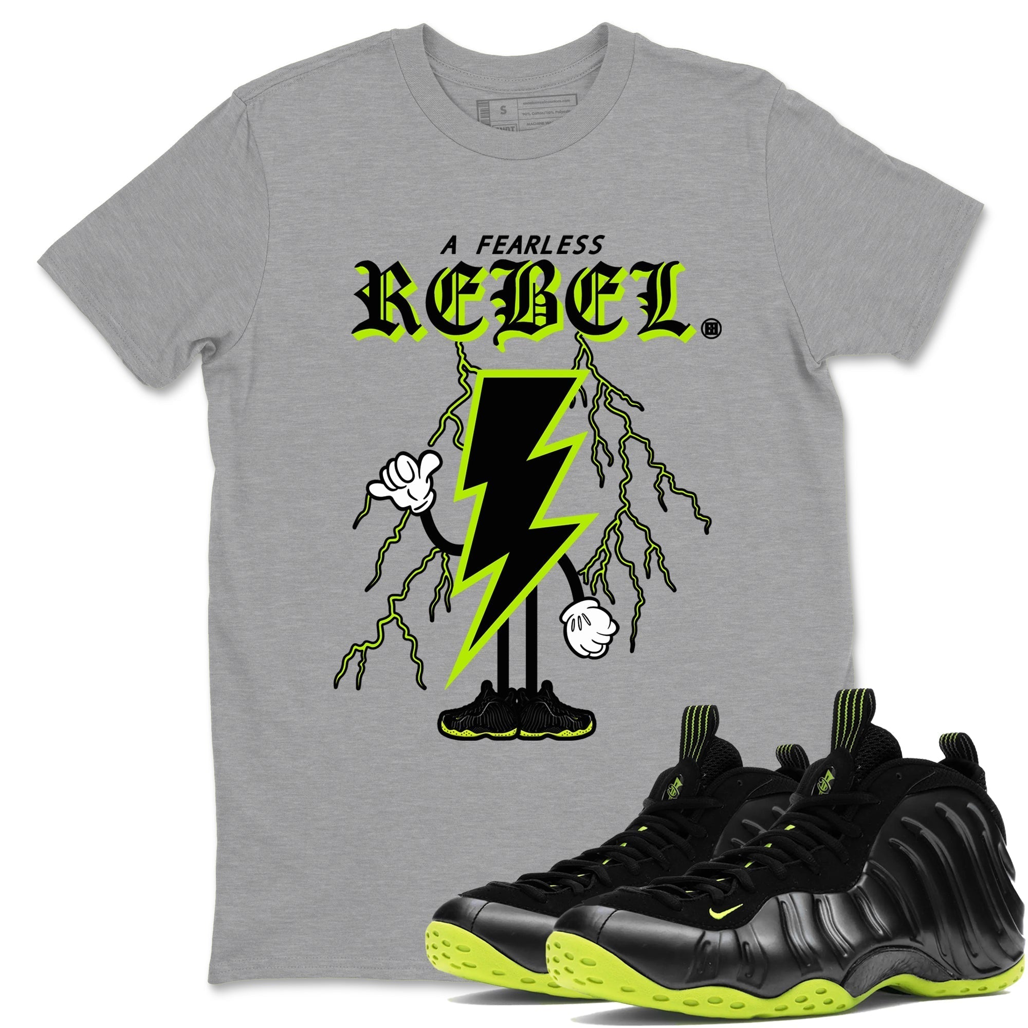 Fearless Rebel snkmatch Tees - Air Foamposite One Black Volt