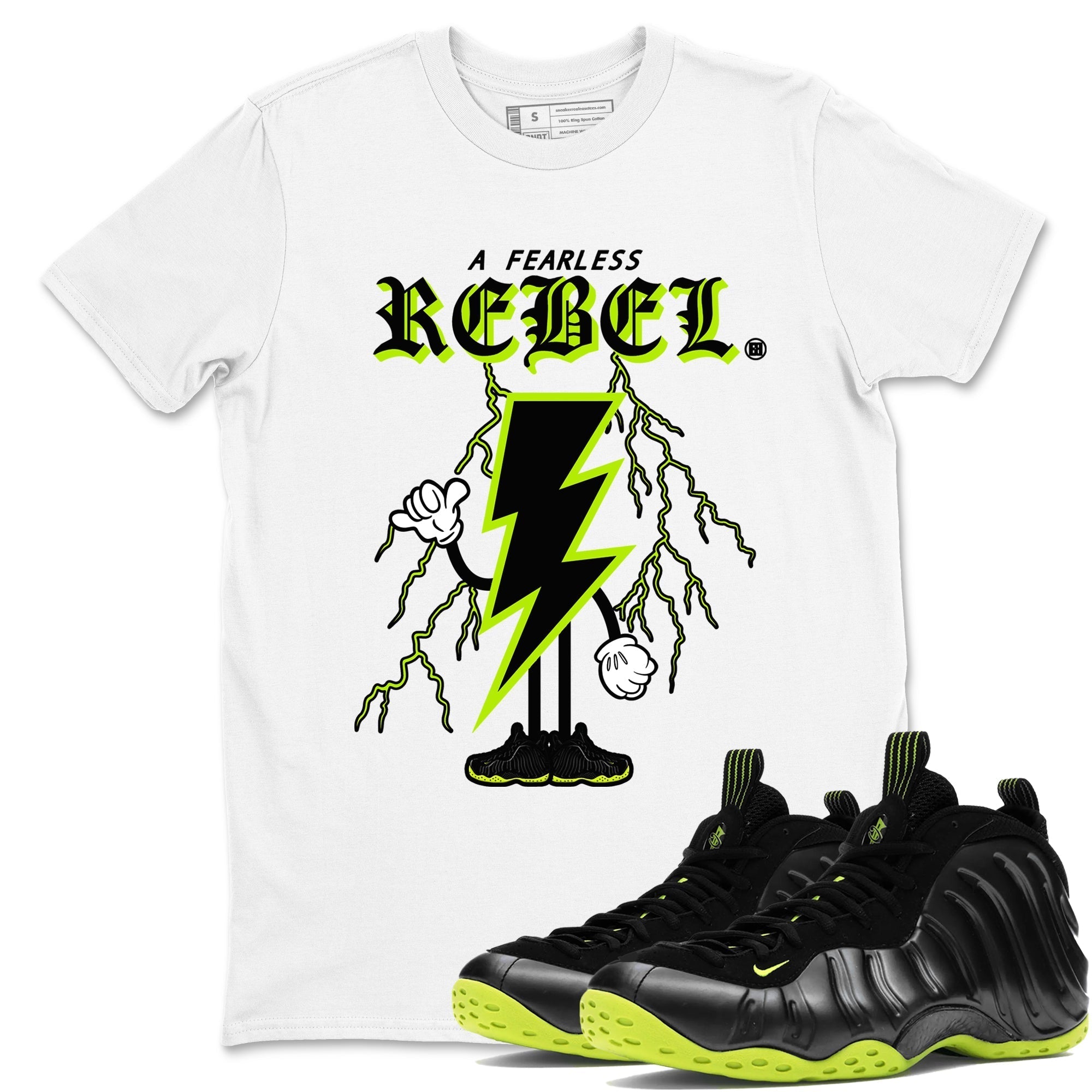 Fearless Rebel snkmatch Tees - Air Foamposite One Black Volt