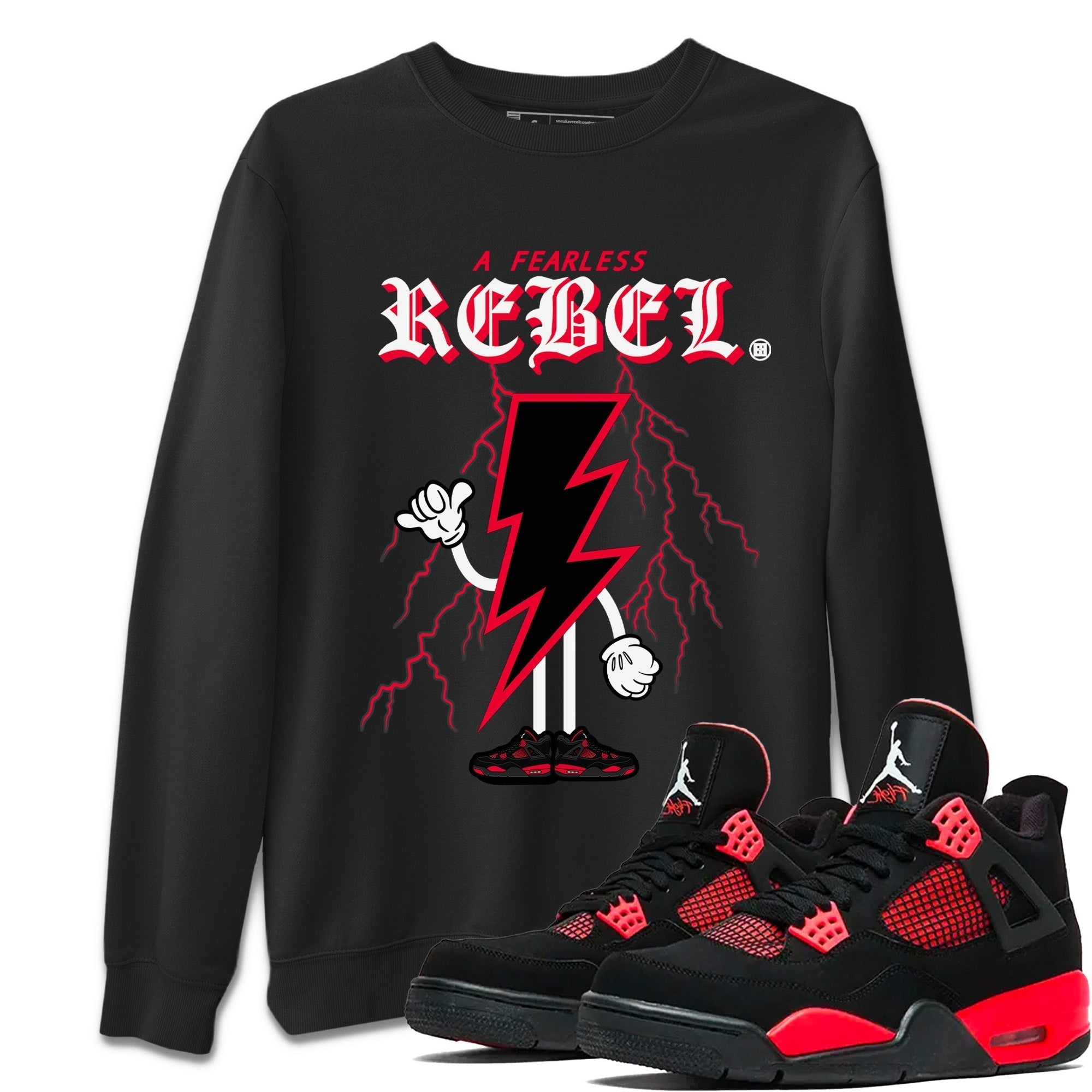 Fearless Rebel Unisex Tops - Air Jordan 4 Red Thunder