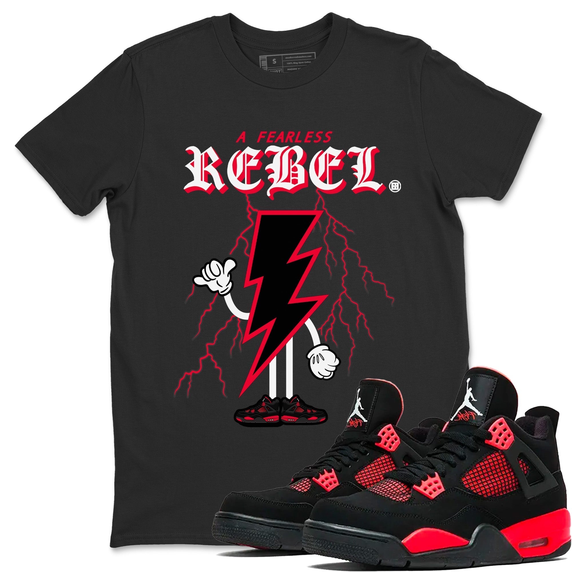 Fearless Rebel Unisex Tops - Air Jordan 4 Red Thunder
