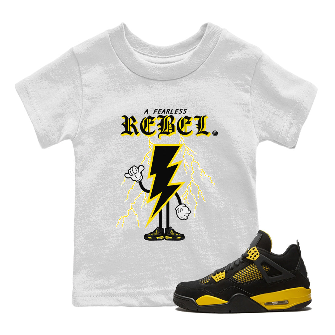 Fearless Rebel Kids Tops - Air Jordan 4 Thunder