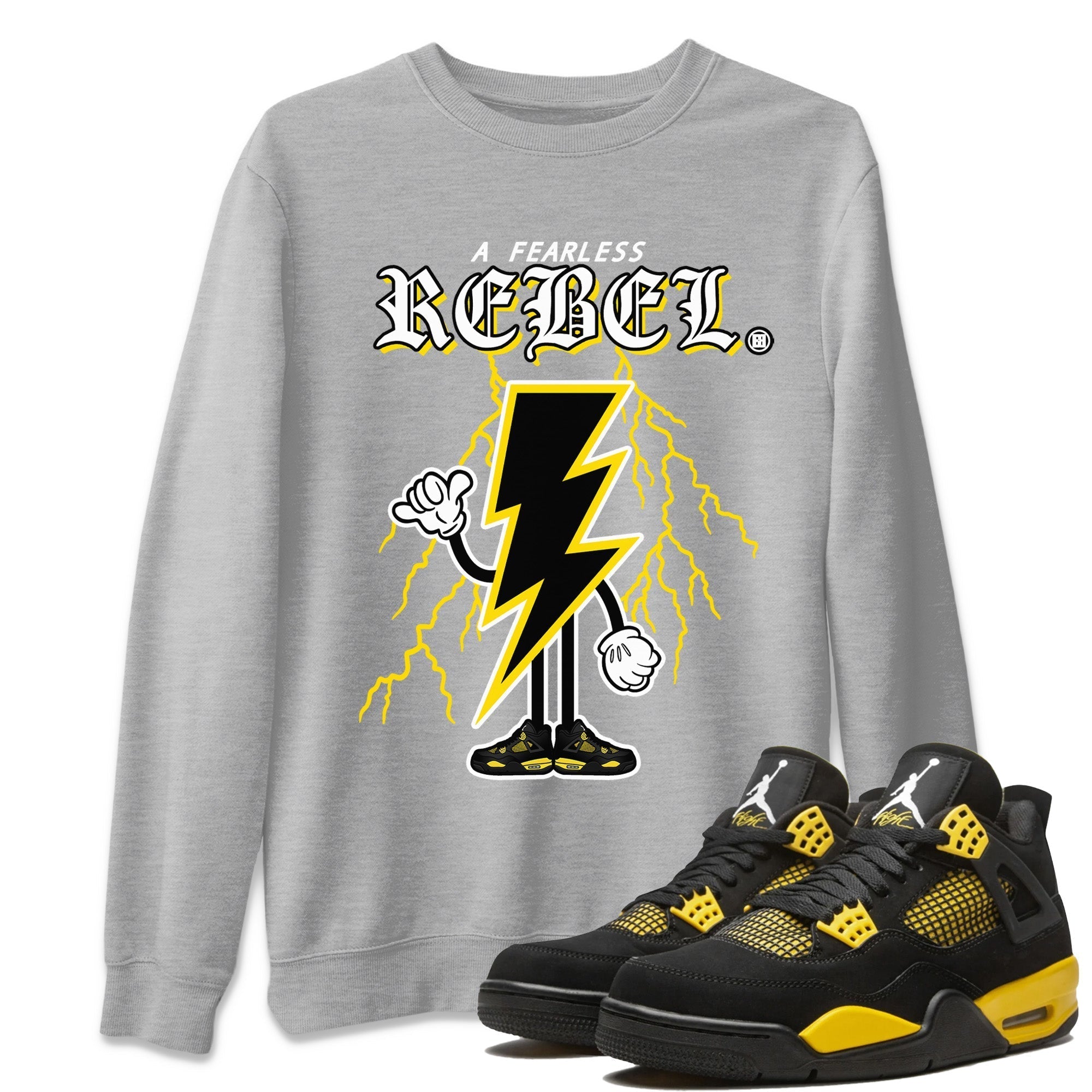 Fearless Rebel Unisex Tops - Air Jordan 4 Thunder