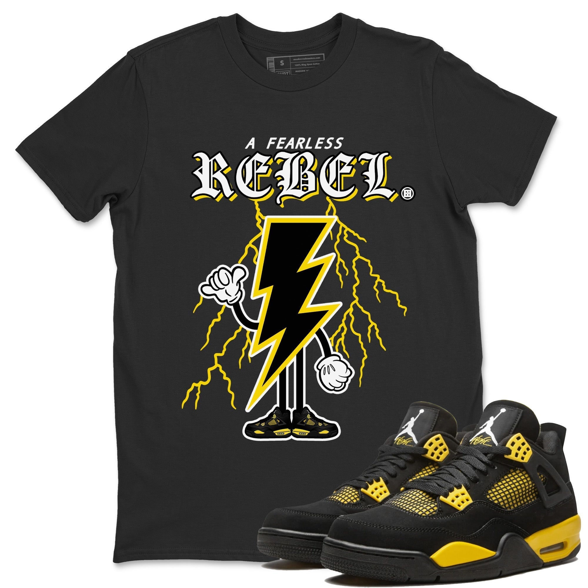 Fearless Rebel Unisex Tops - Air Jordan 4 Thunder