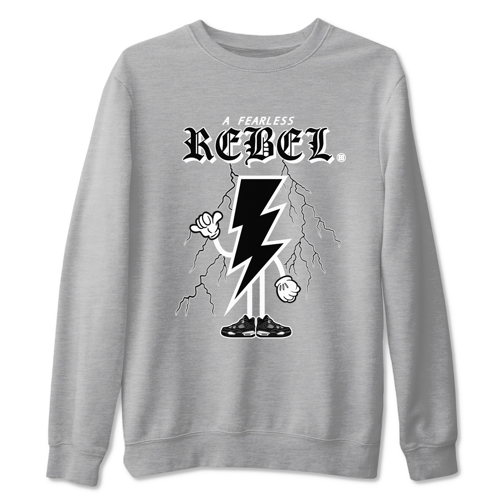 Fearless Rebel snkmatch Tees - Air Jordan 4 White Thunder