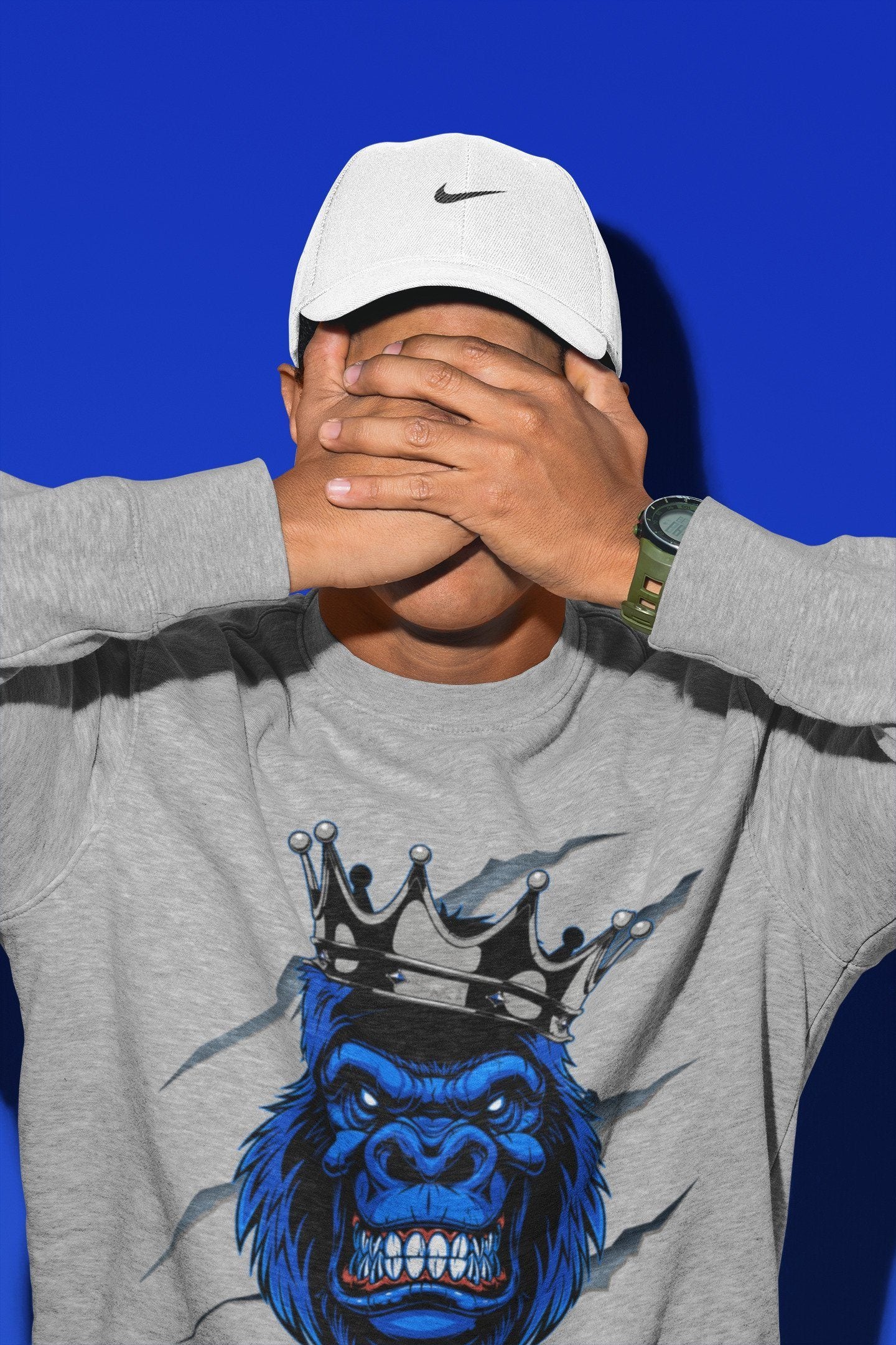 Ferocious Gorilla Unisex Tops - Air Jordan 1 Royal Black