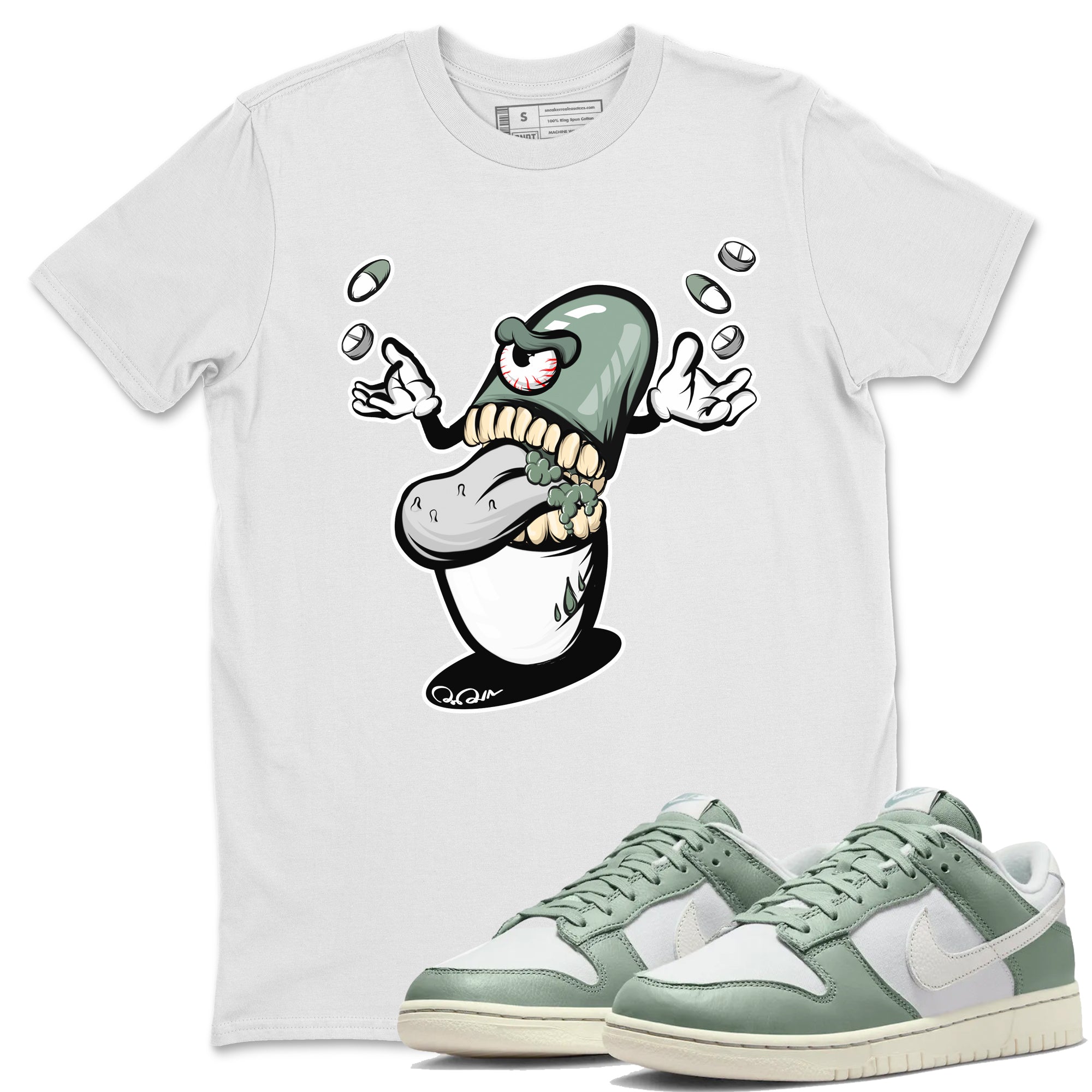Pill Monster Unisex Tops - Dunk Mica Green
