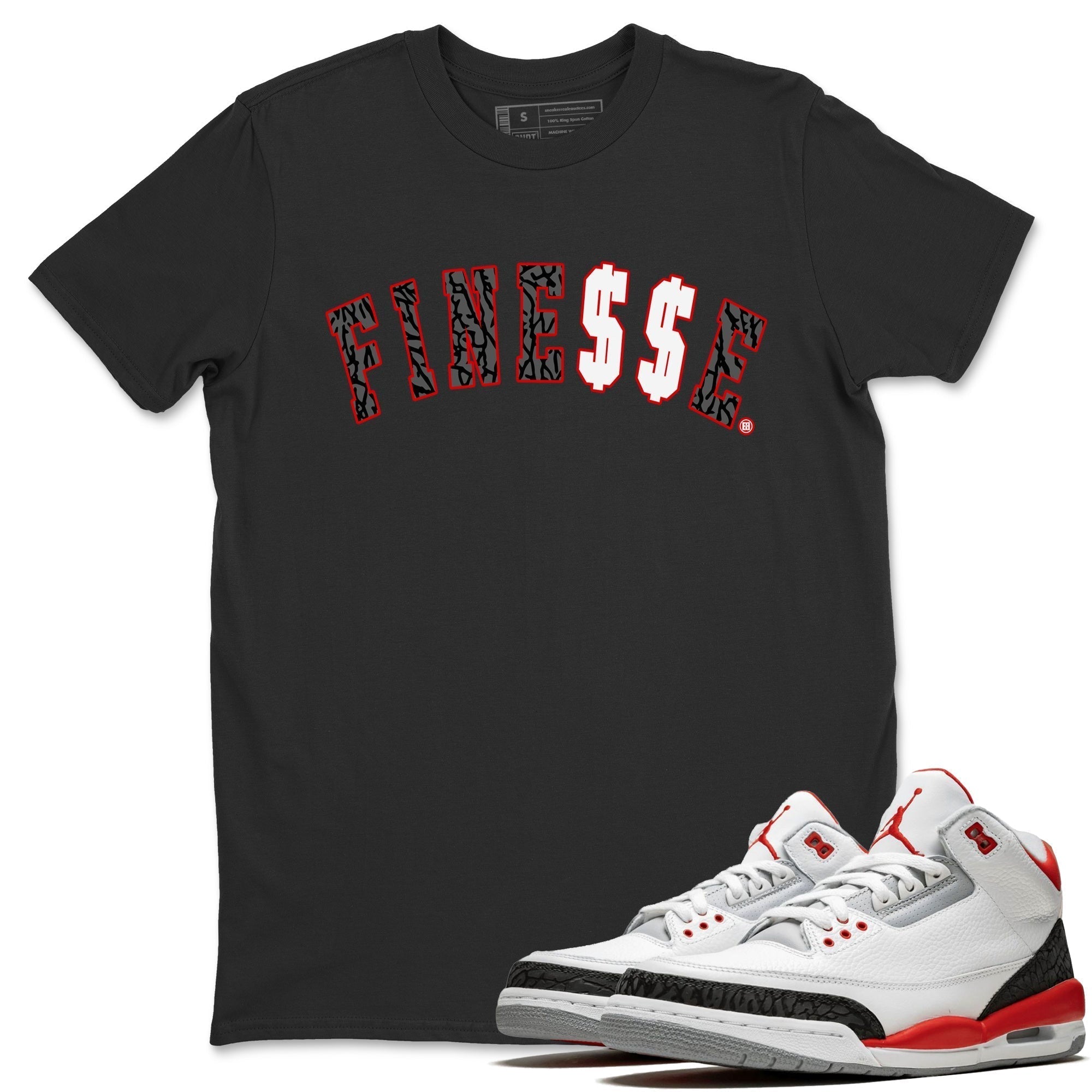 Finesse Unisex Tops - Air Jordan 3 Fire Red