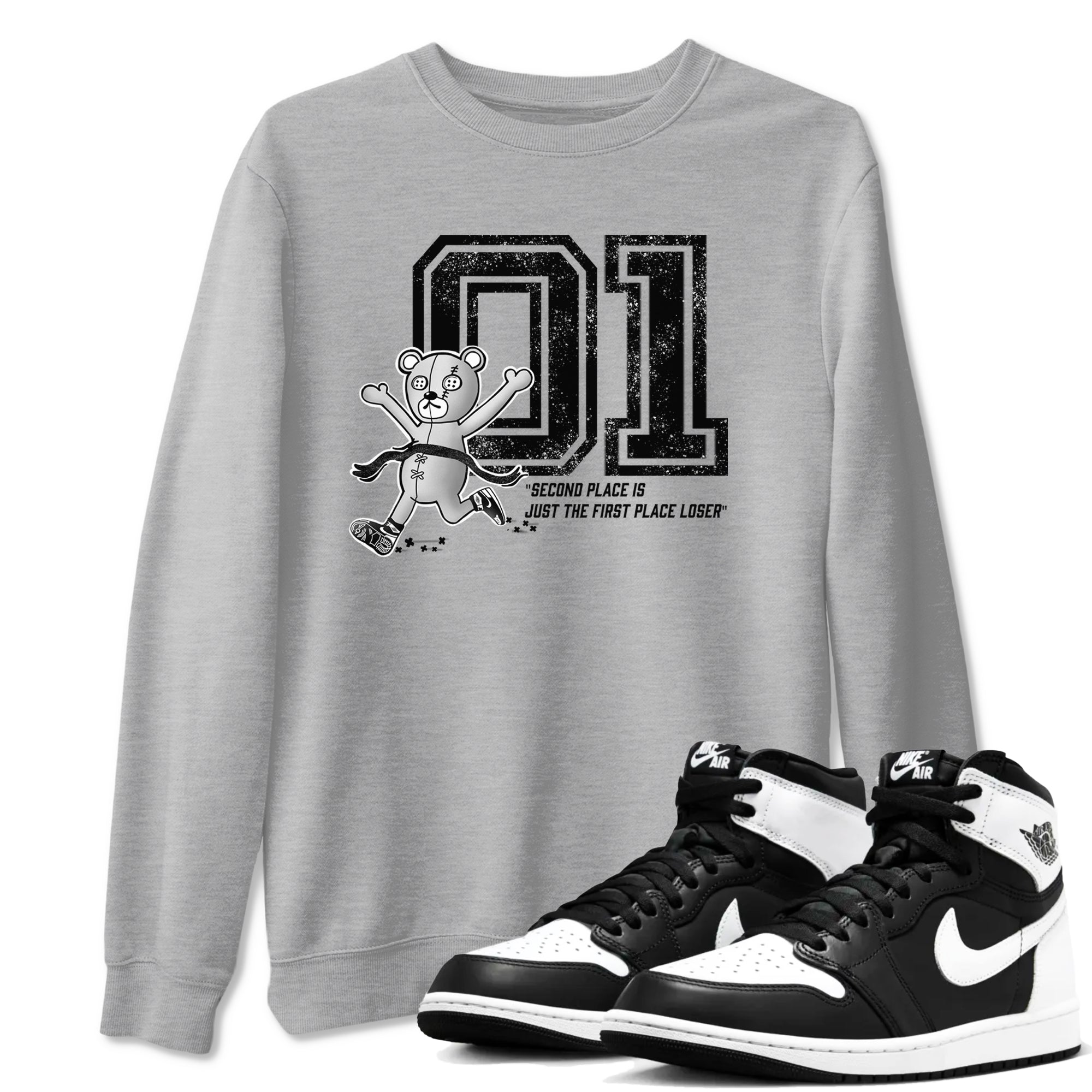 First Place Winner snkmatch Tees - Air Jordan 1 Black White