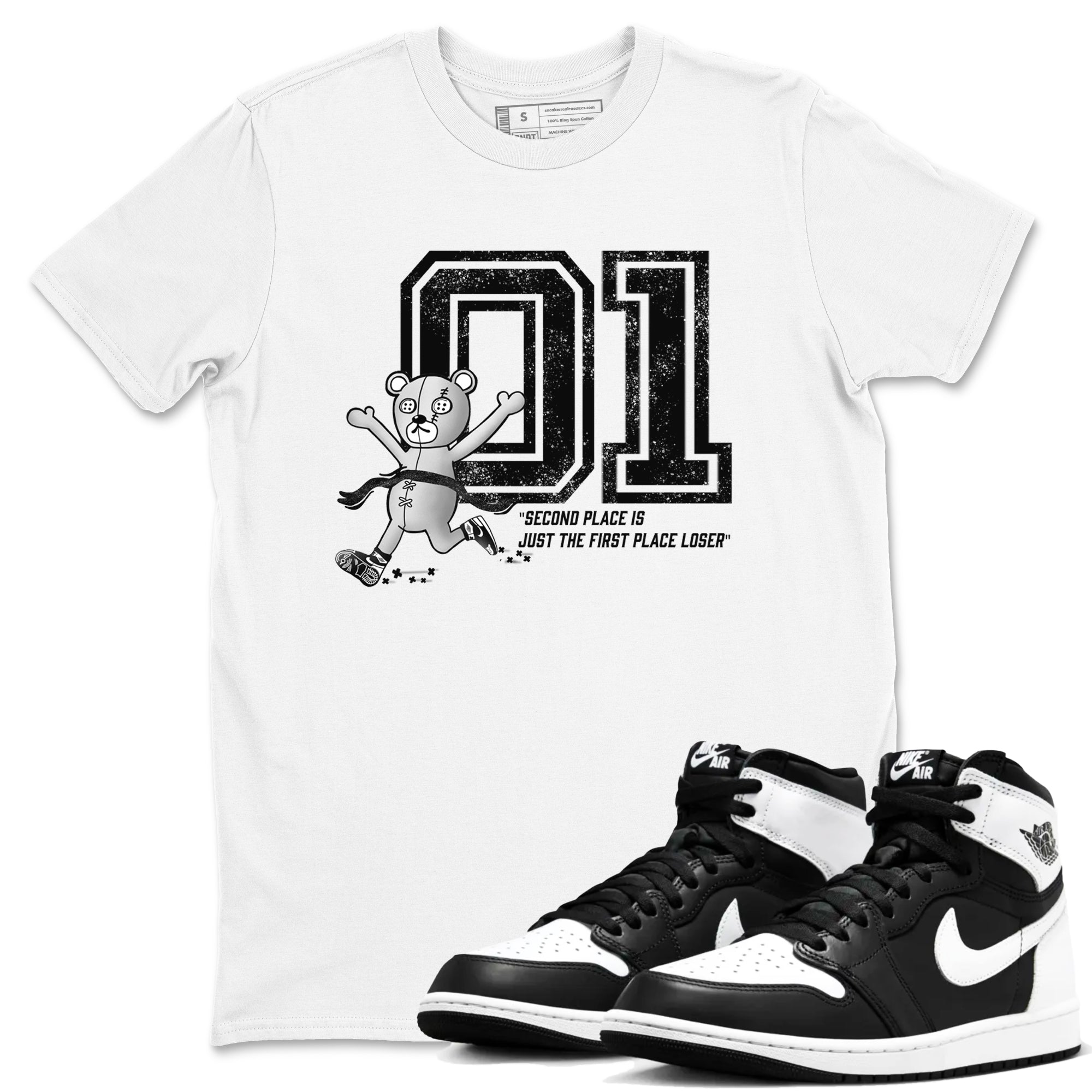 First Place Winner snkmatch Tees - Air Jordan 1 Black White