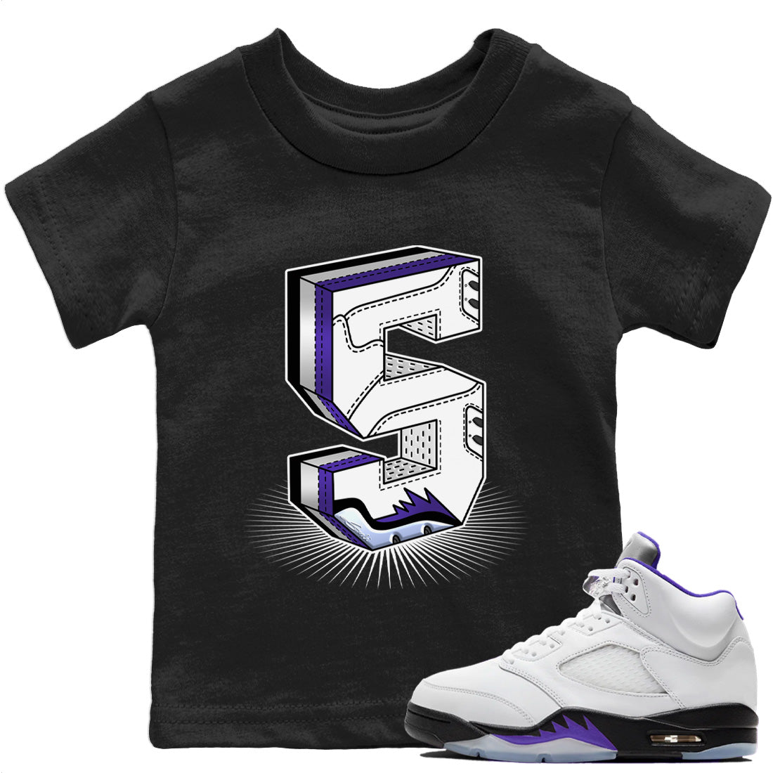 Five Statue Kids Tops - Air Jordan 5 Concord