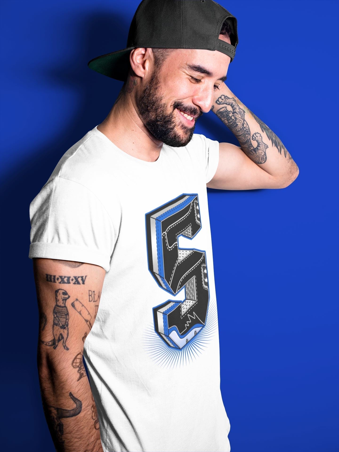 Five Statue Unisex Tops - Air Jordan 5 Racer Blue