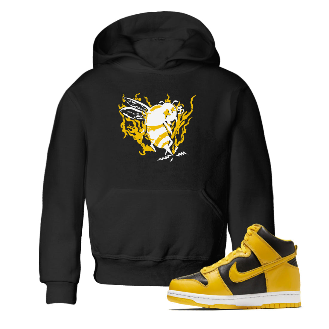 Flame Bee snkmatch Tees Kids - Dunk High Pollen
