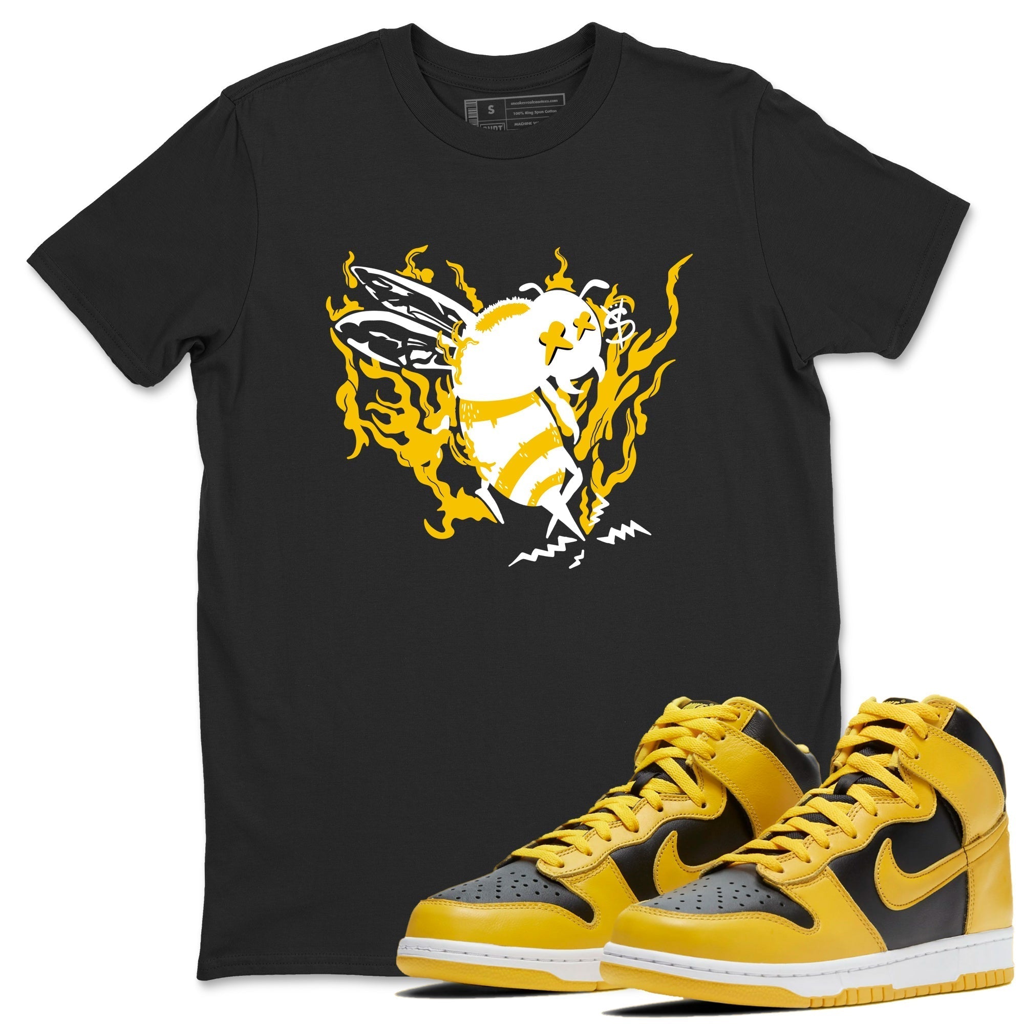 Flame Bee snkmatch Tees - Dunk High Pollen