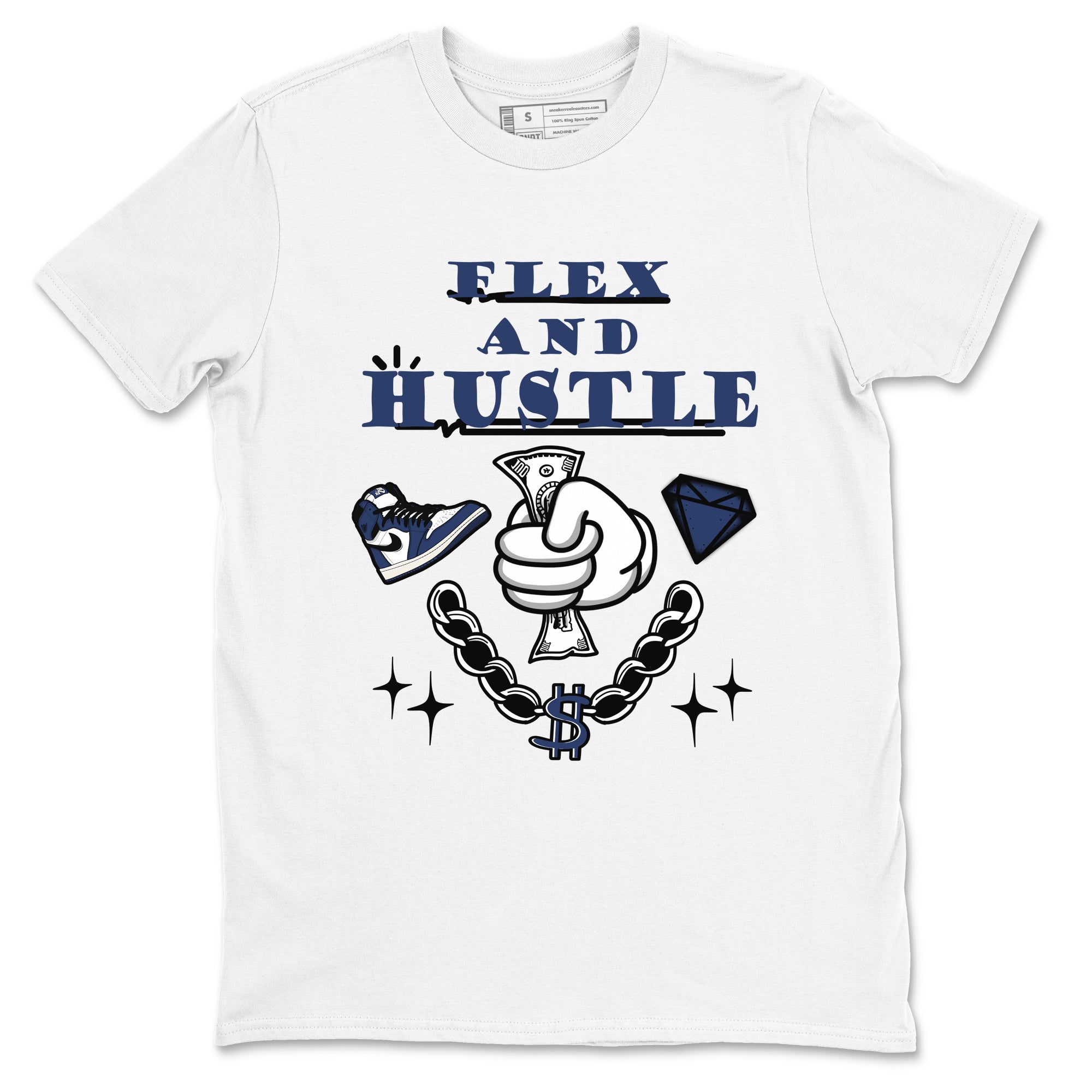 Flex And Hustle snkmatch Tees - Air Jordan 1 Midnight Navy