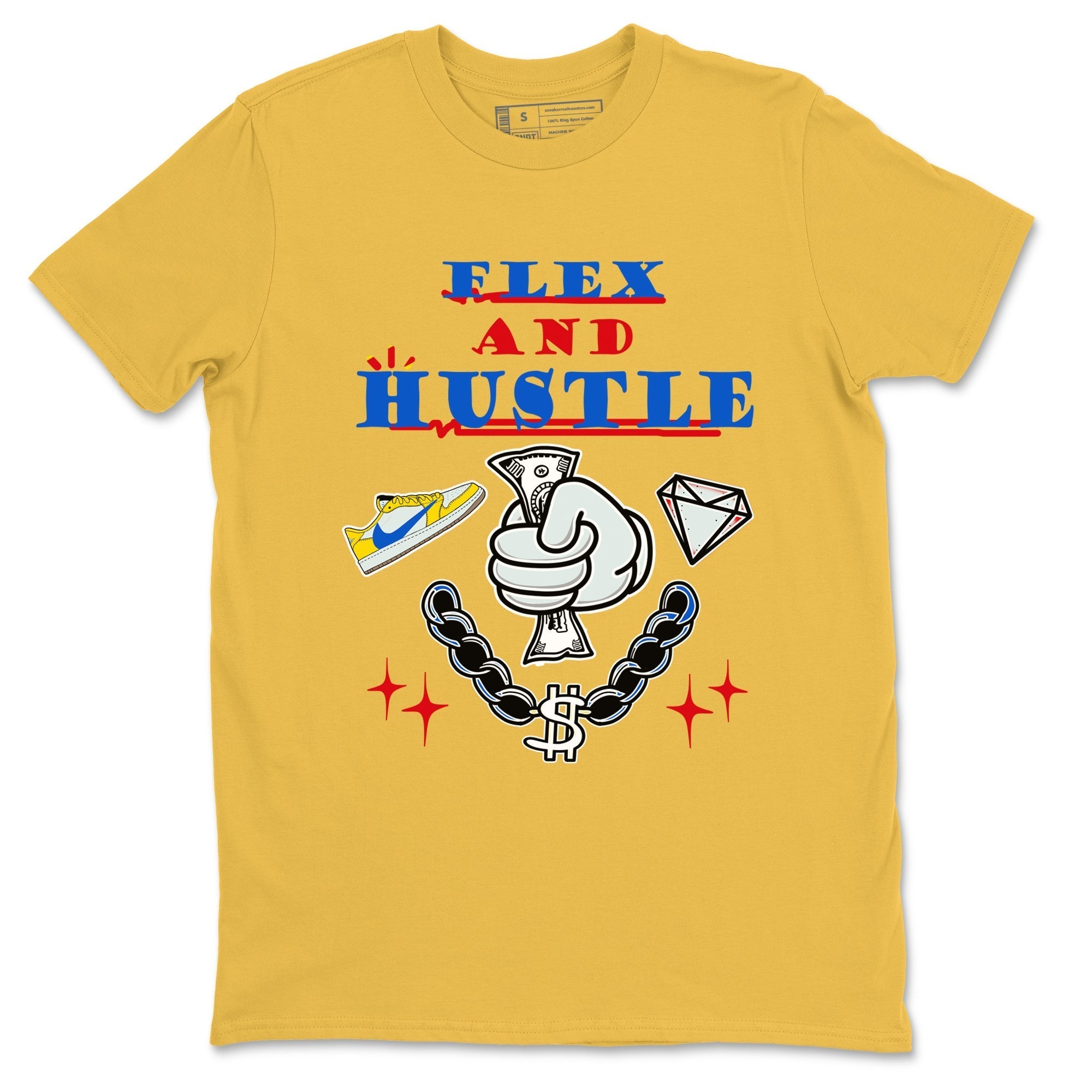 Flex And Hustle snkmatch Tees - Air Jordan 1 Travis Scott Canary