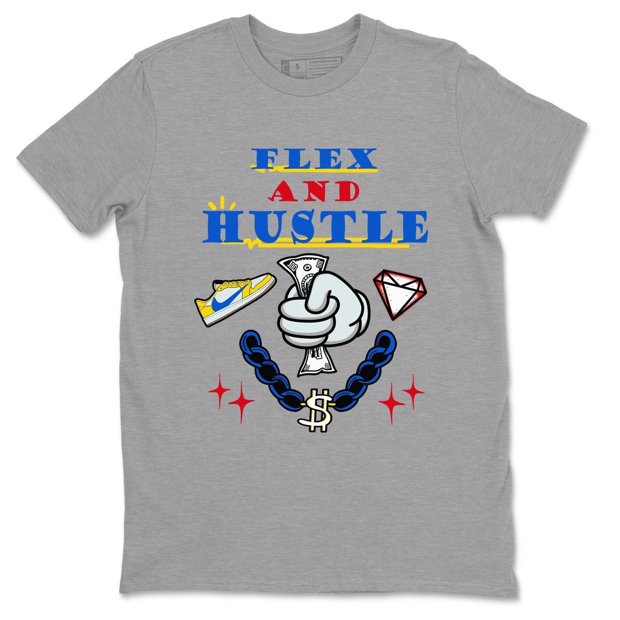 Flex And Hustle snkmatch Tees - Air Jordan 1 Travis Scott Canary
