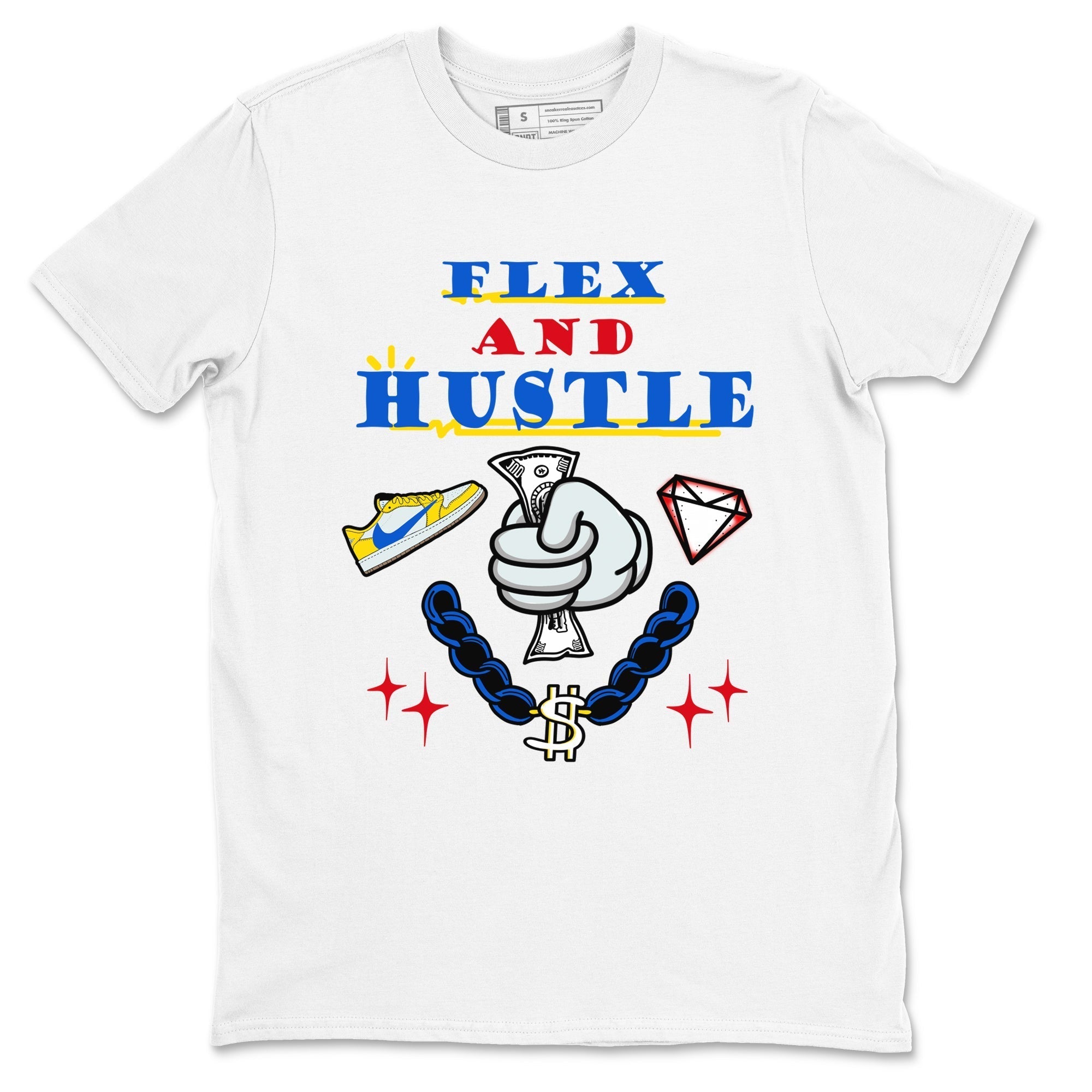 Flex And Hustle snkmatch Tees - Air Jordan 1 Travis Scott Canary