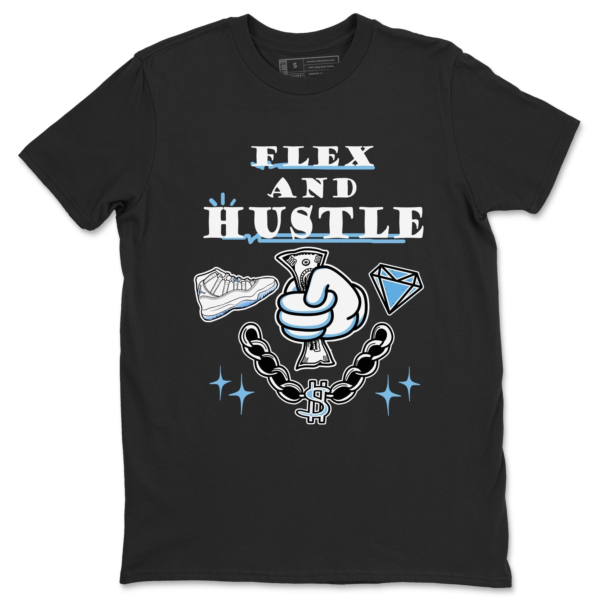 Flex And Hustle snkmatch Tees - Air Jordan 11 Legend Blue