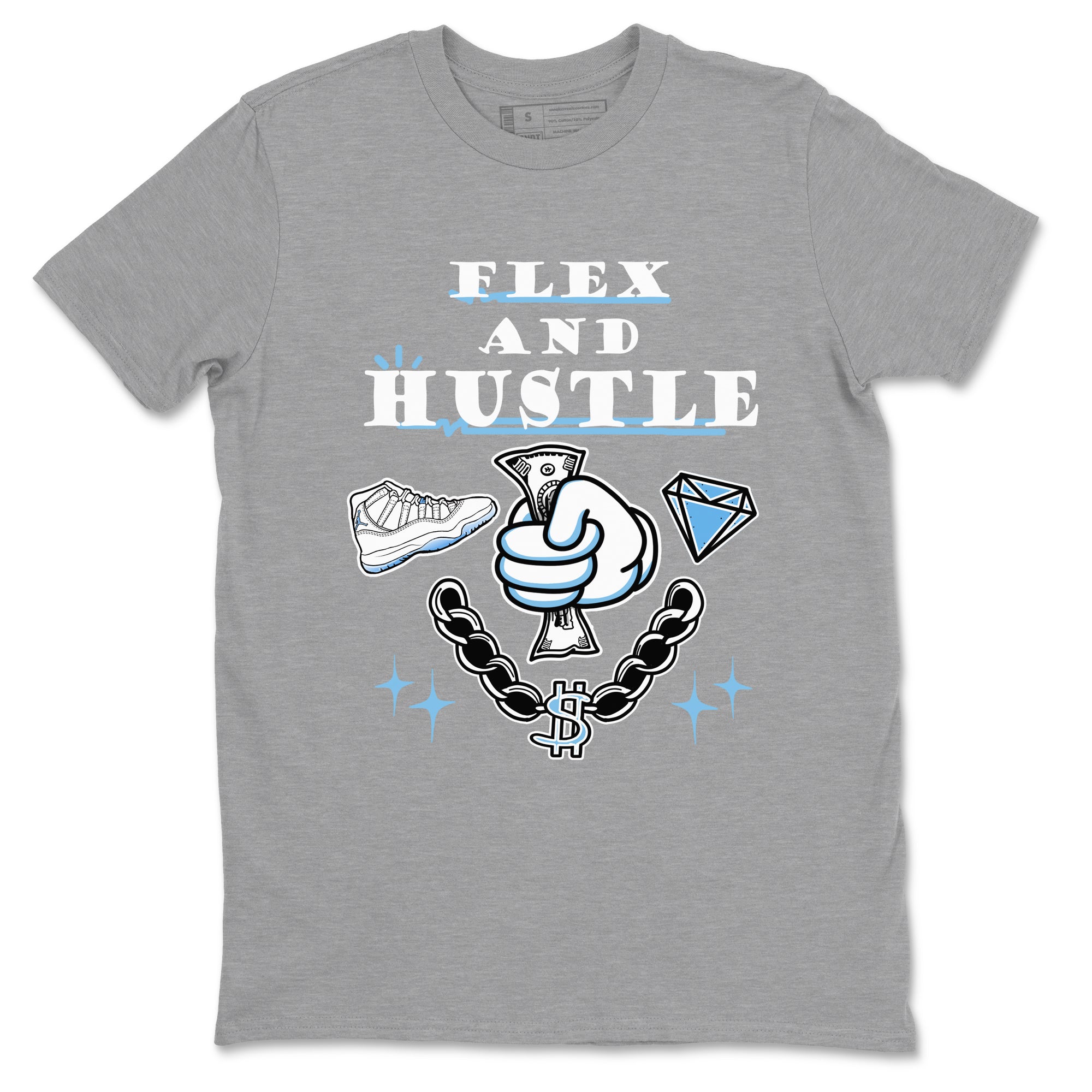 Flex And Hustle snkmatch Tees - Air Jordan 11 Legend Blue