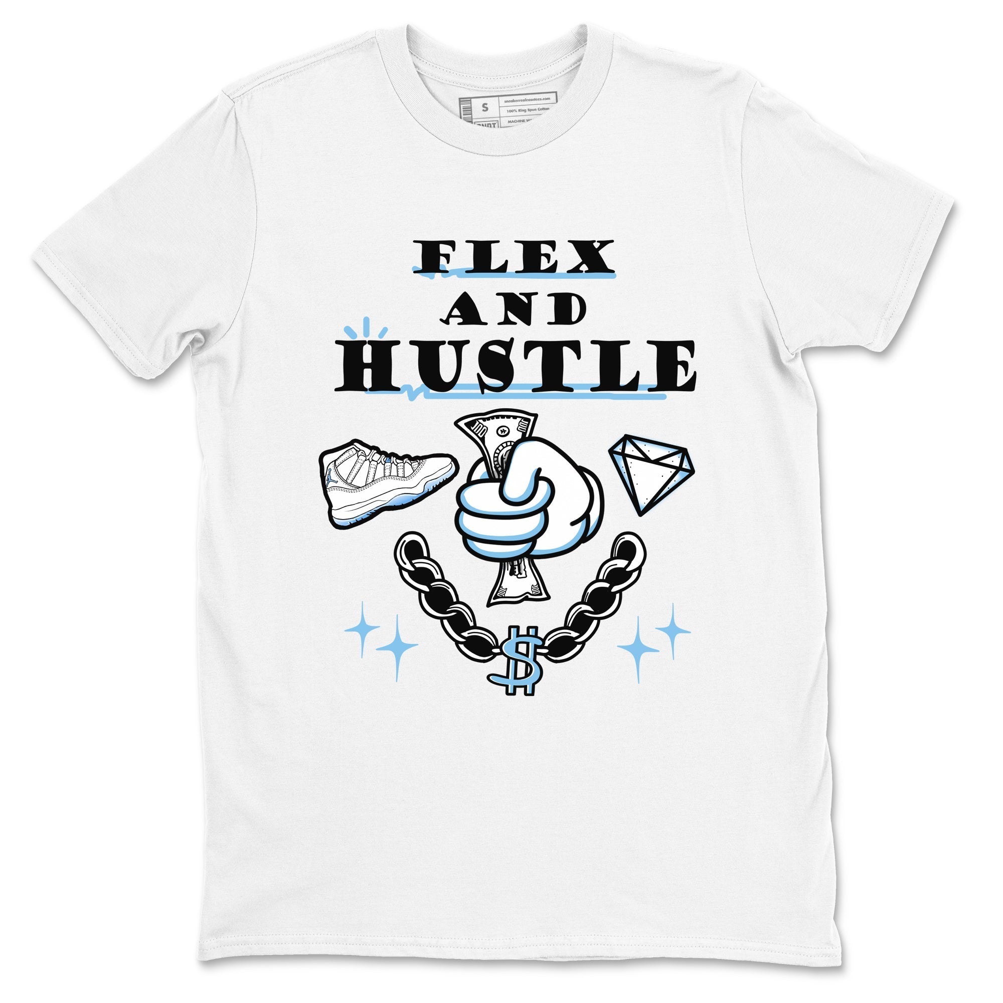 Flex And Hustle snkmatch Tees - Air Jordan 11 Legend Blue